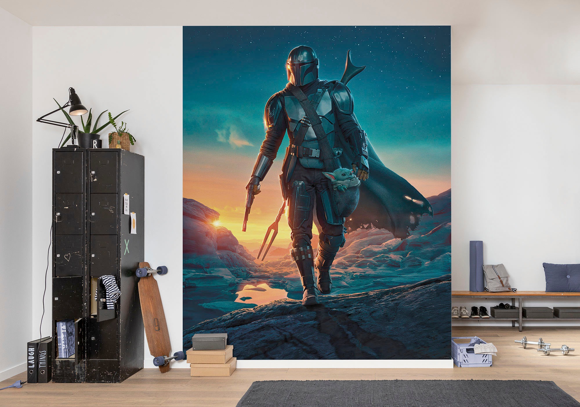Image of Komar Fototapete "Digitaldruck Vlies - The Mandalorian Gunslingers - Grösse 200 x 250 cm" bedruckt glatt Kinderzimmer