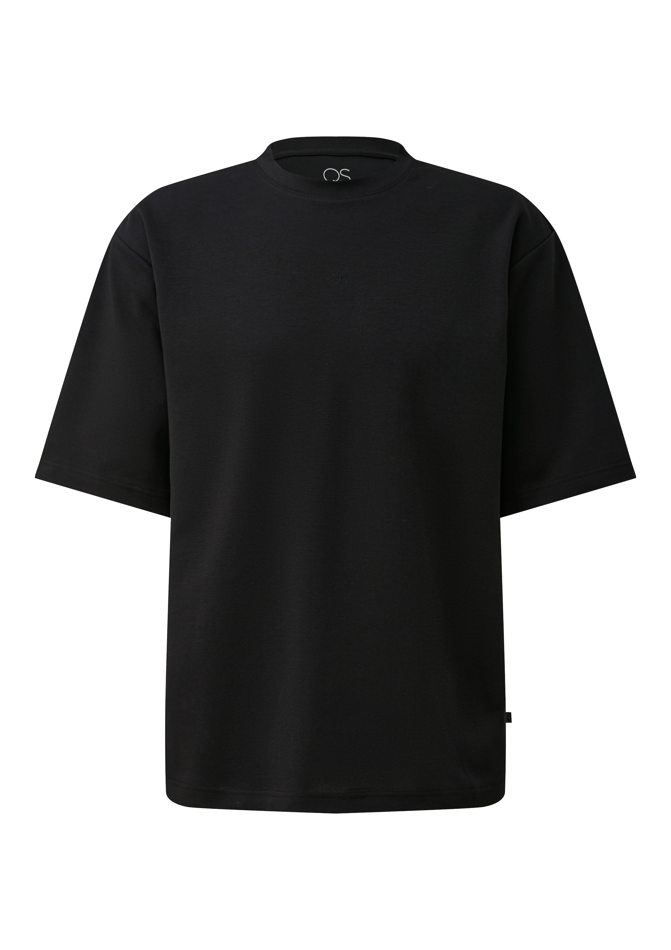 QS Kurzarmshirt mit kleiner Logo-Stickerei