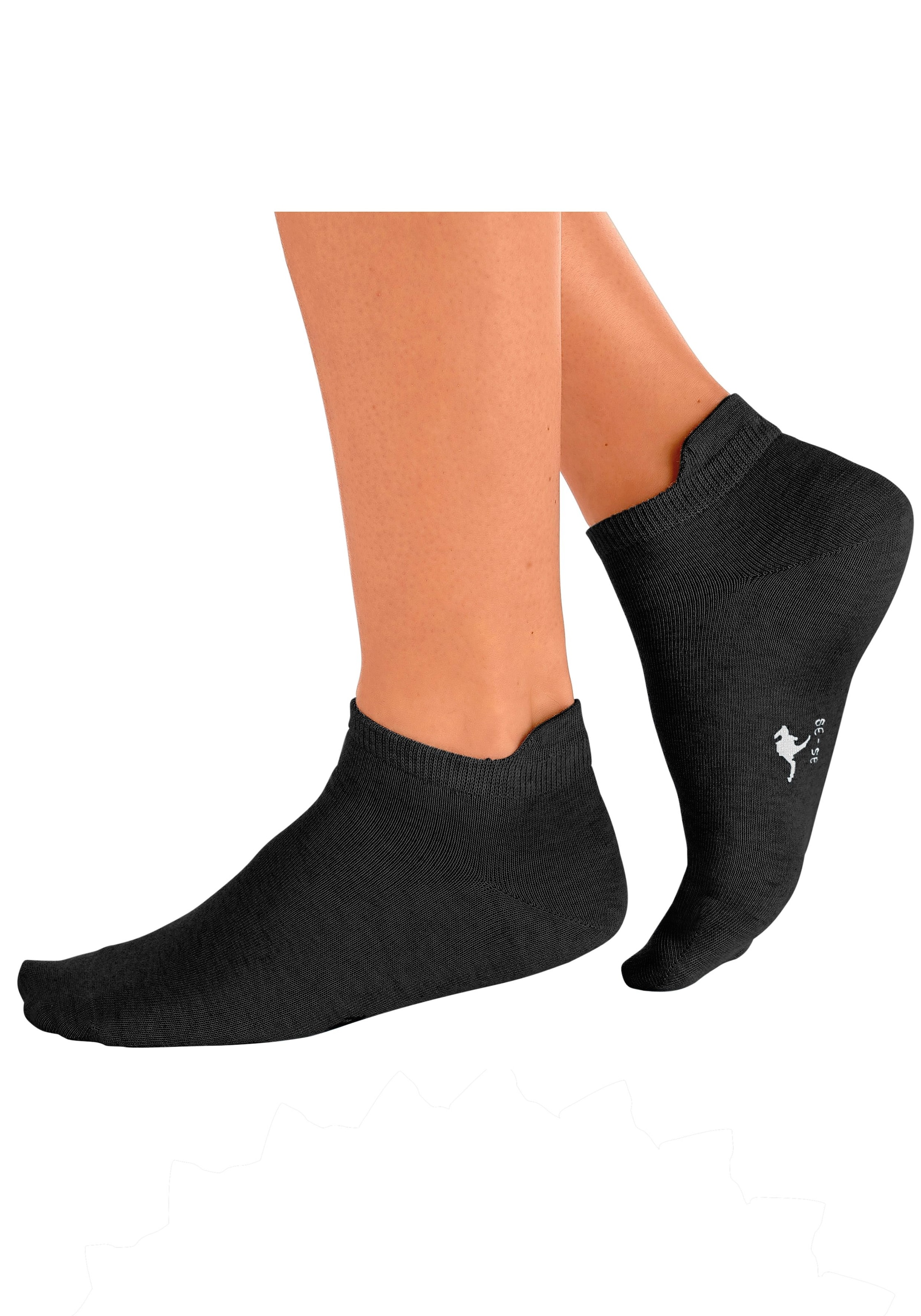 KangaROOS Sneakersocken, (Set, 10 Paar), mit verlängertem Bündchen hinten