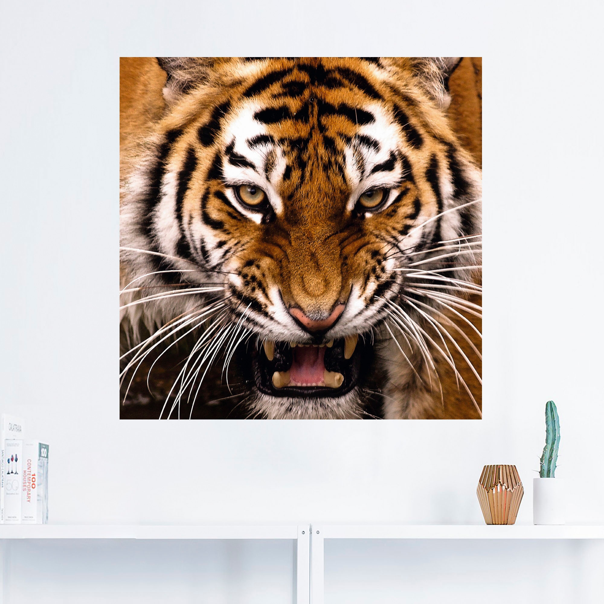 Kopf«, Wandaufkleber (1 Grössen als »Tiger in versch. Poster Artland Alubild, St.), Leinwandbild, Wildtiere, oder Wandbild
