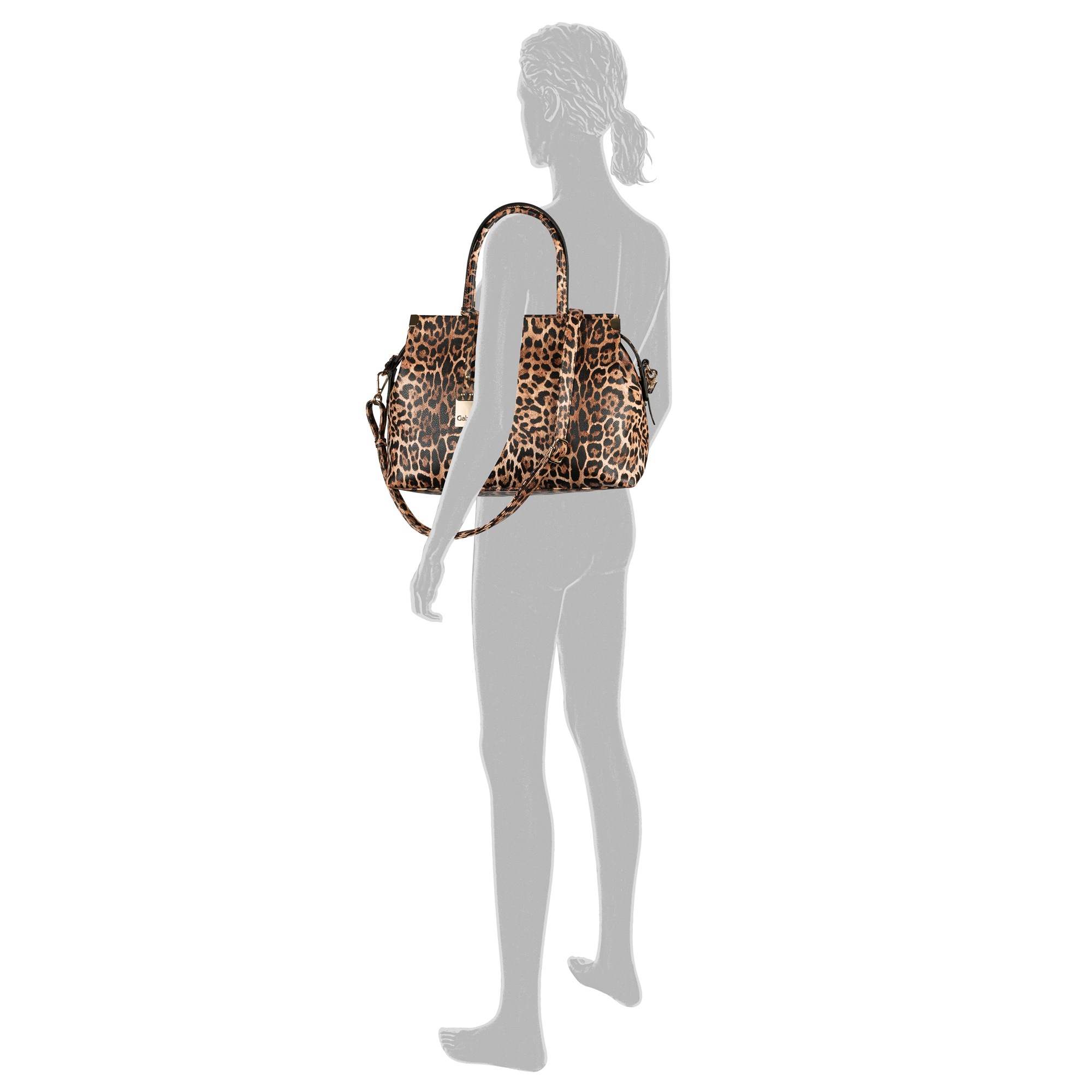 Gabor Shopper "Gela" Damen Umhängetasche, schmückenden Metallecken, hochwertiges Logo