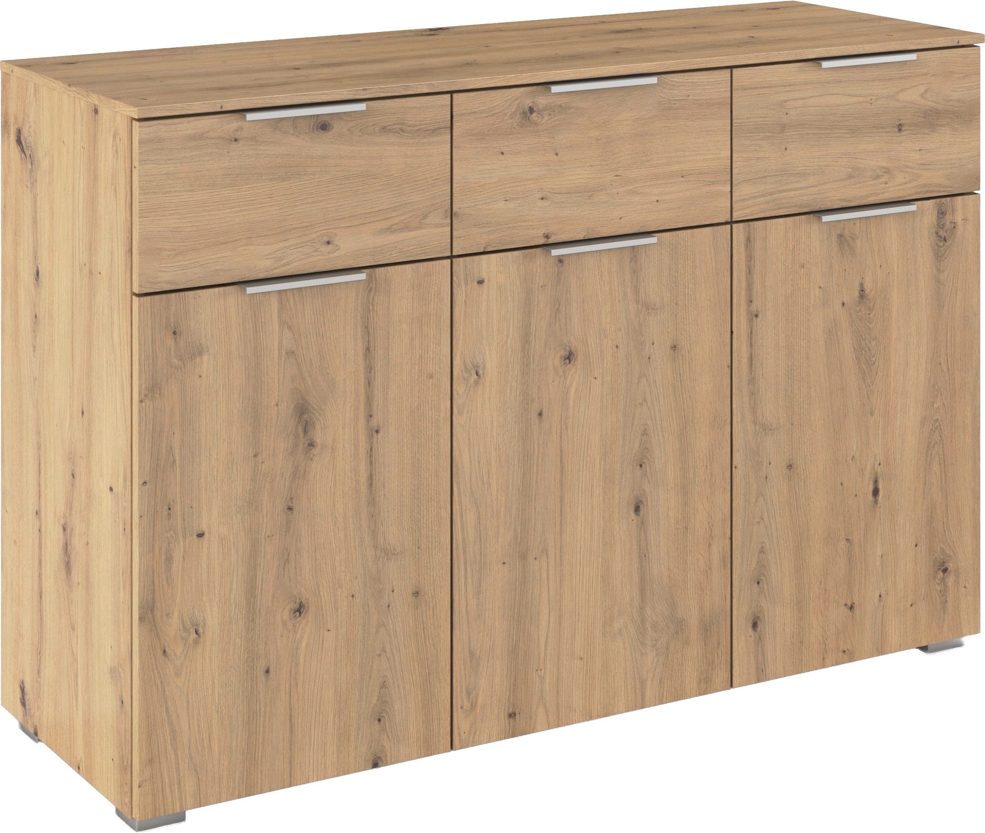 Image of GOODproduct Kombikommode "Kommode Sideboard Schubladenkommode Schlafzimmerkommode CORTONA" Breite 120 cm inkl. SOFT-CLOSE-FUNKTION, mit moderner Dekor-Front, mit 3 Schubladen und 3 verstellbaren Einlegeboden MADE IN GERMANY