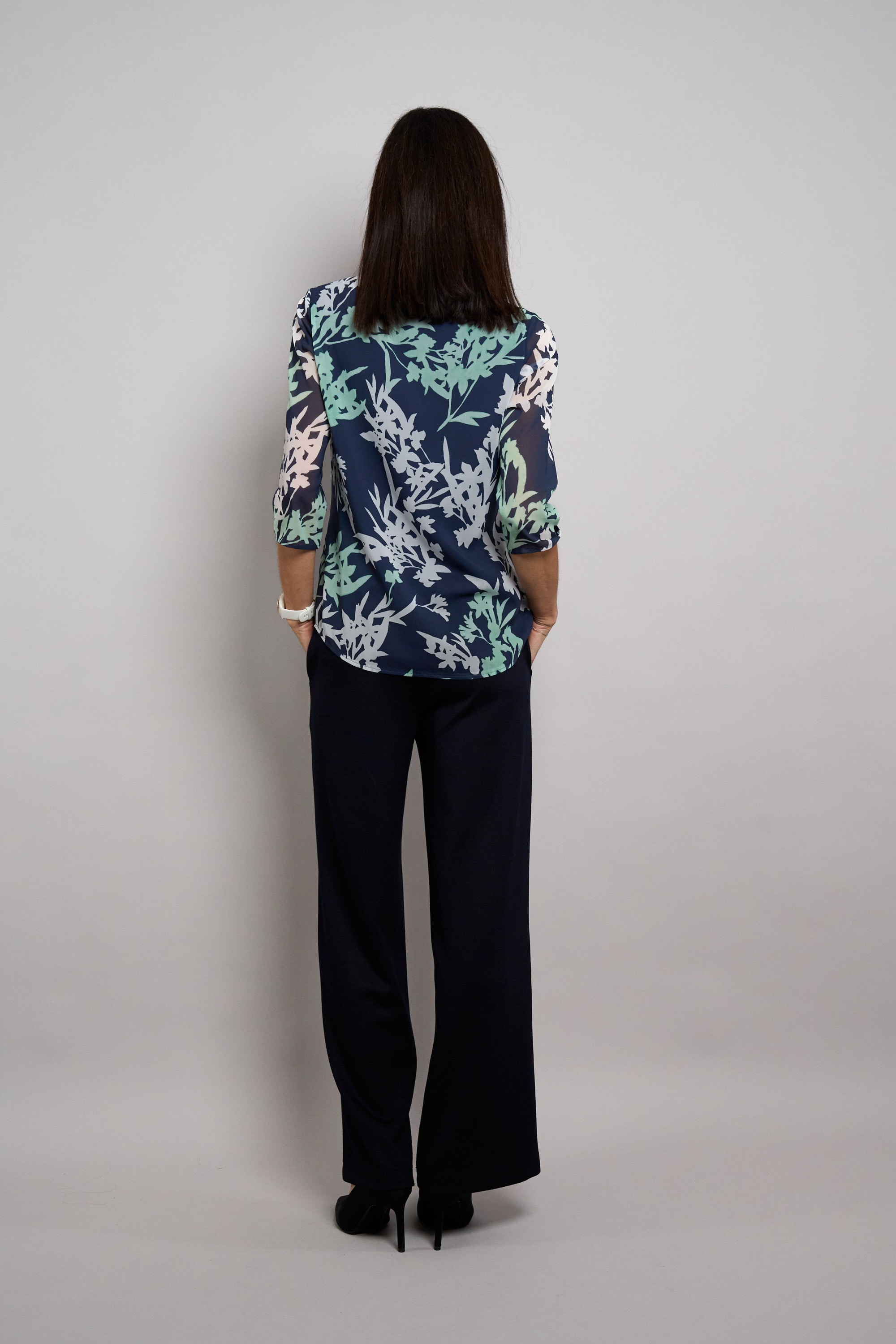 Seidel Moden Blouse à pression avec motif floral - MADE IN GERMANY