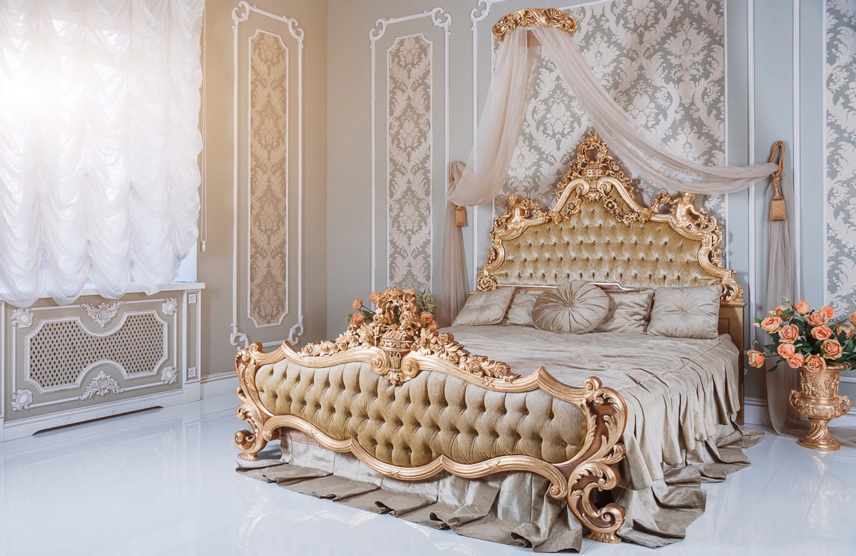 Image of Papermoon Fototapete »KÖNIGLICHES BETT-LUXUS SCHLAFZIMMER DEKOR KLASSISCH XXL«, Vliestapete, hochwertiger Digitaldruck, inklusive Kleister bei Ackermann Versand Schweiz