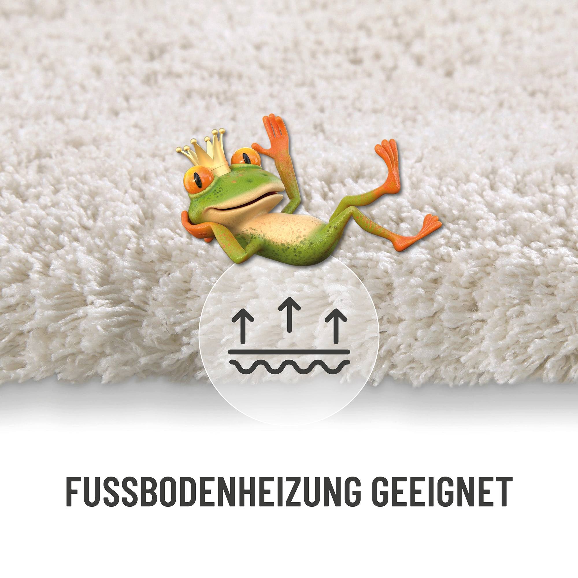 Homie Living »Porto Azzurro« Höhe 30 mm revêtement antidérapant Séchage rapide | compatible chauffage au sol Tapis de bain uni, rectangulaire & rond, lavable, tapis de salle de bain