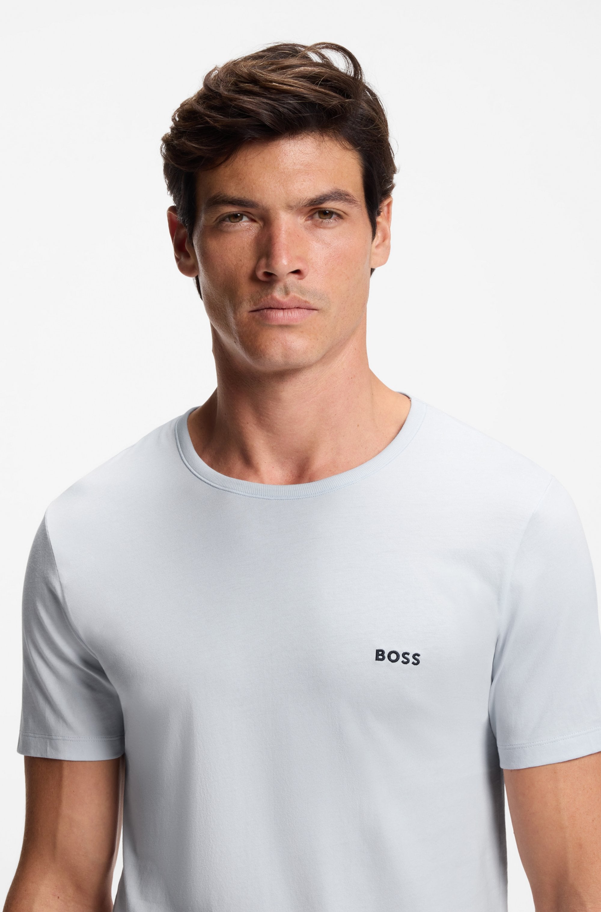 BOSS T-Shirt »TShirtRN 3P Classic« 3 tlg. mit Logostickerei