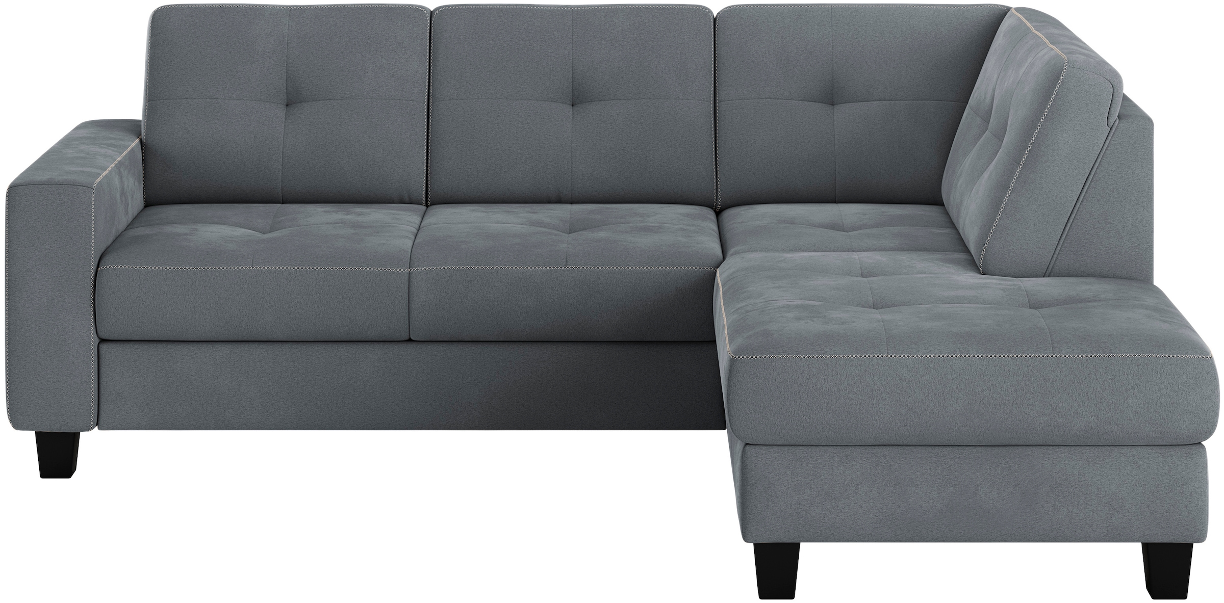 Places of Style Ecksofa »Varese«, Kreuznaht in beige