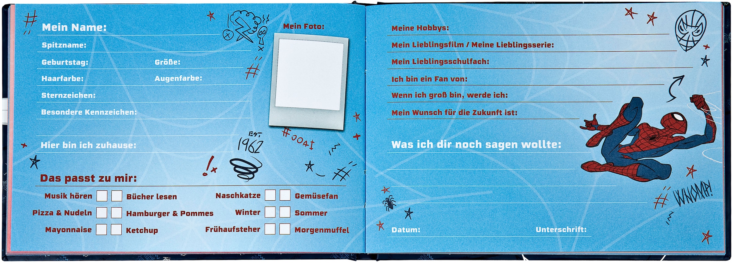 Scooli Buch »Spiderman«, (Set, 3 St.), bestehend aus Freundebuch, Heftbox und Aufgabenheft