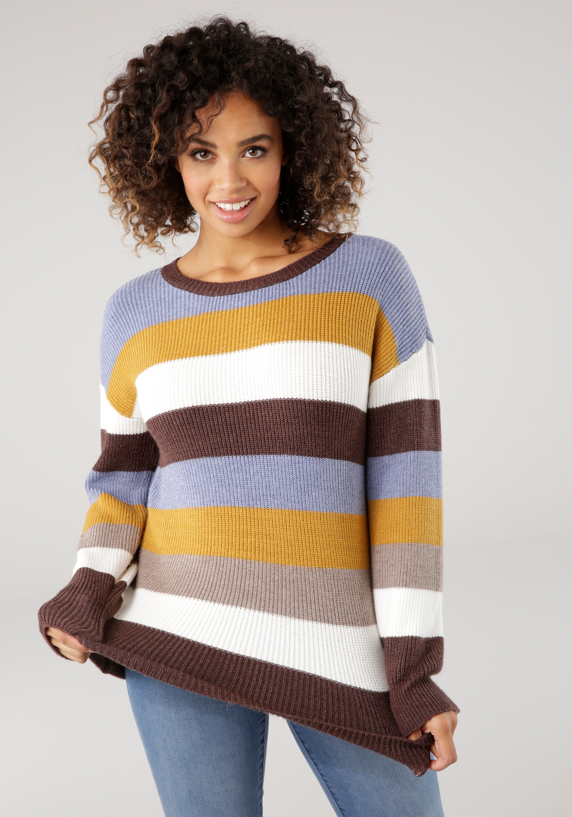 Image of Tamaris Rundhalspullover, im Streifen-Look bei Ackermann Versand Schweiz