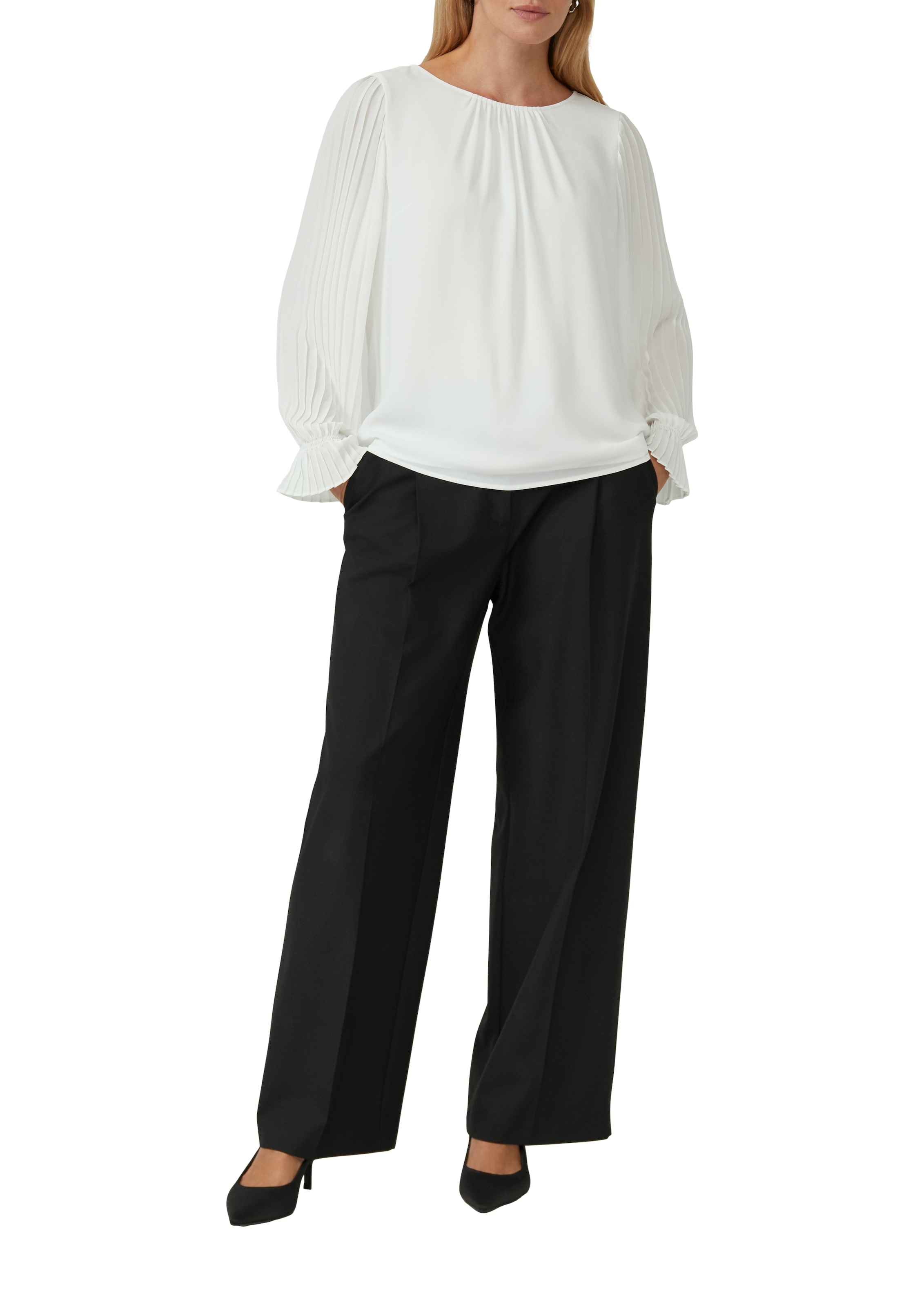 s.Oliver BLACK LABEL Blouse à manches longues mit gerafften Armen