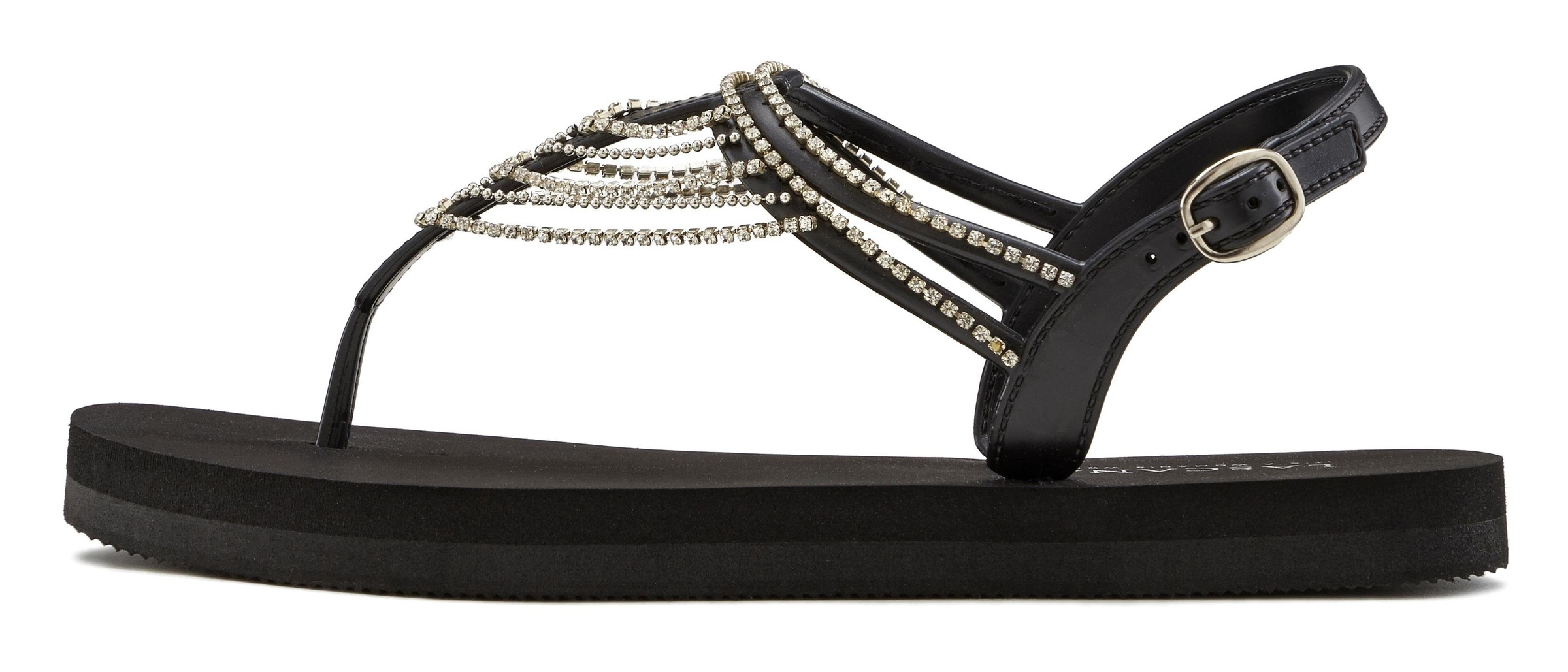 Image of LASCANA Zehentrenner, Sandale vegan mit Strass-Kettchen bei Ackermann Versand Schweiz