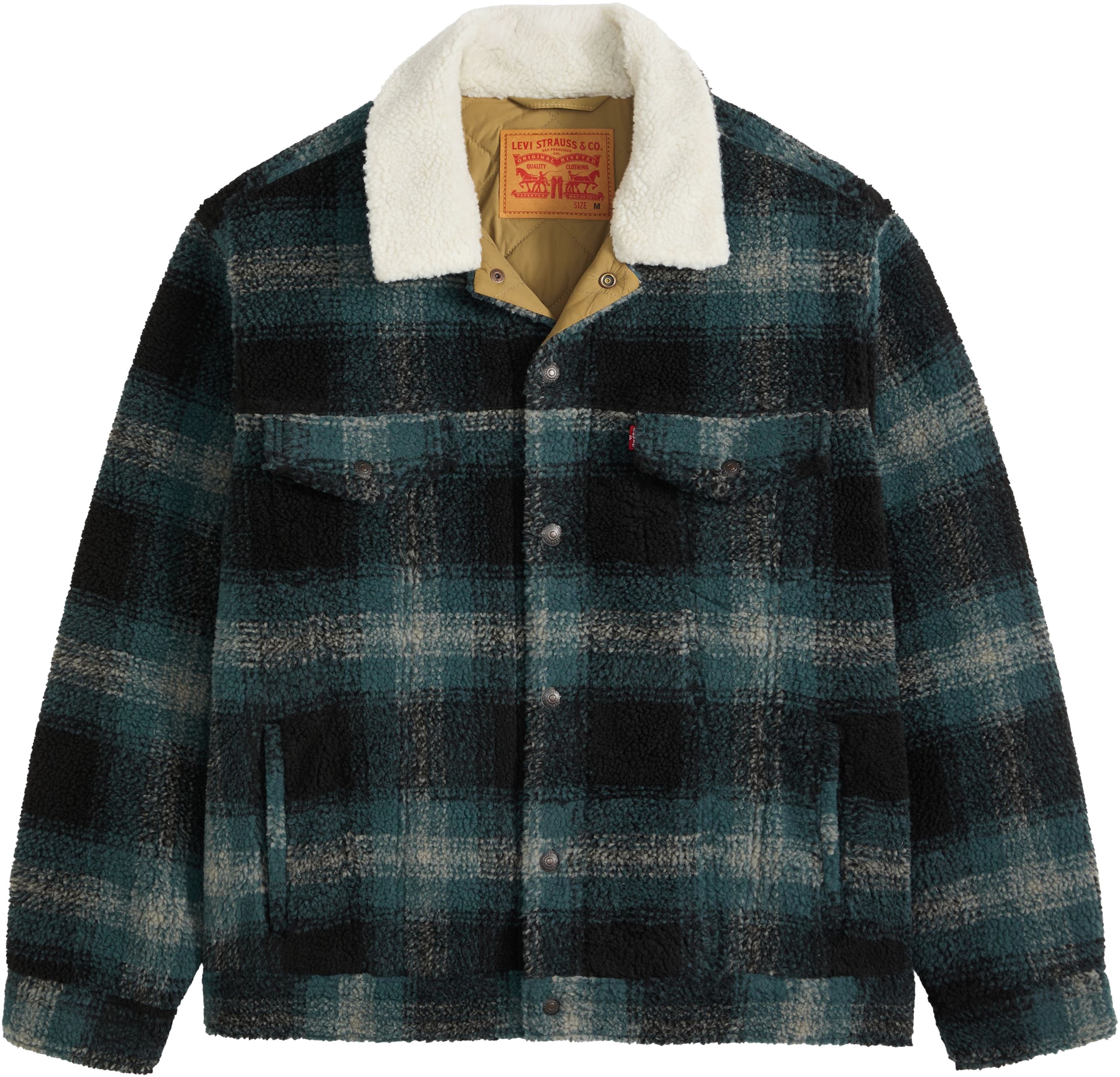 Levi's® Veste polaire »TYPE 3 EXT SHERPA TRUCKER« fermeture à pression, poches latérales
