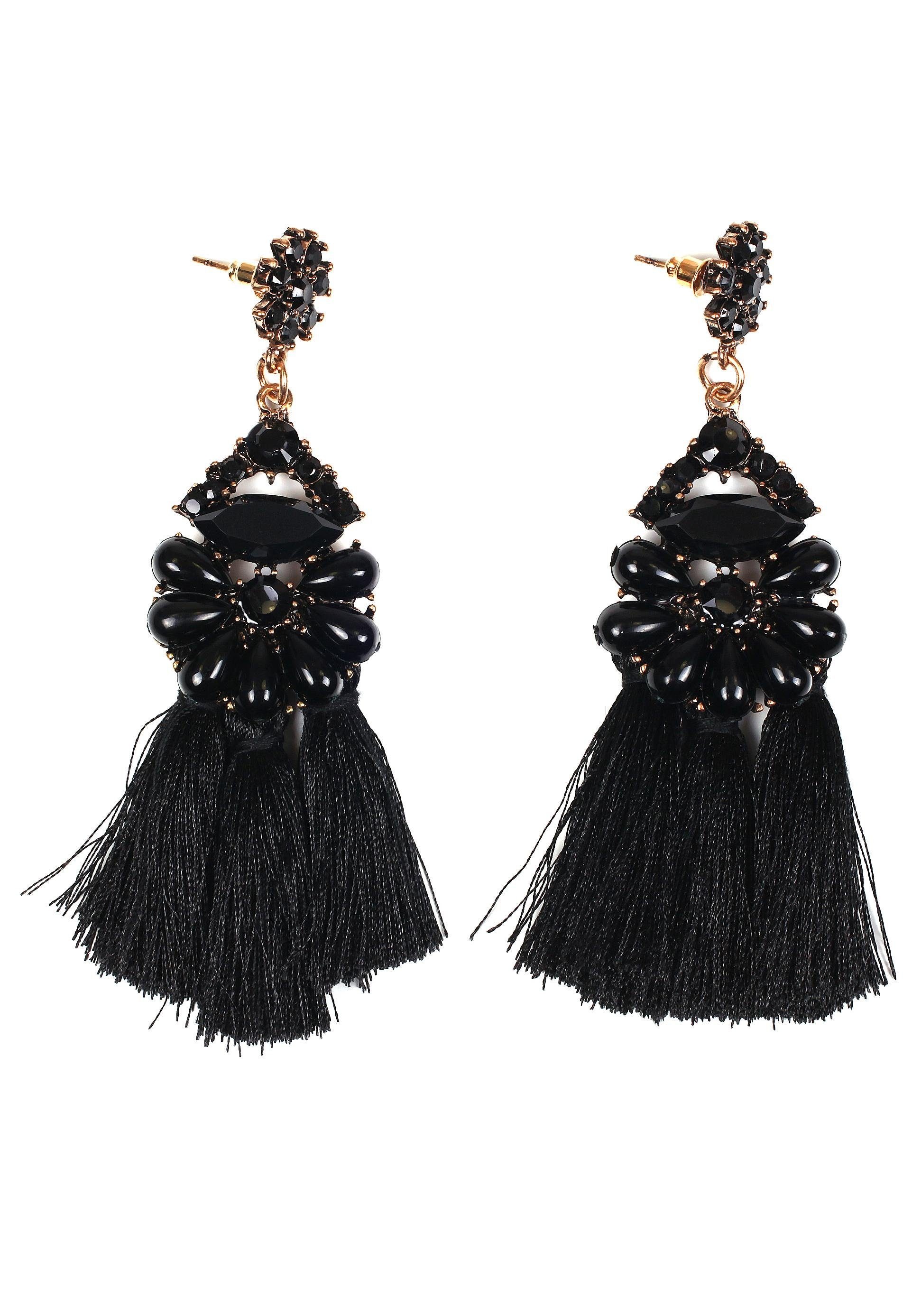 Paar Ohrstecker »Hippie-Design mit 3 kleinen Quasten«