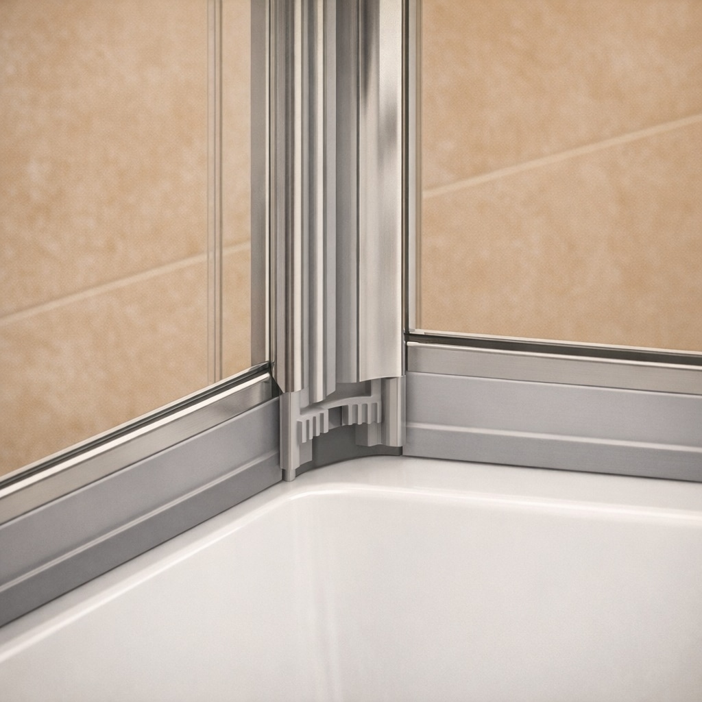 welltime Badewannenaufsatz »Summer 3-teilig + feste Seitewand« 4 Stk. tlg. Deckenhöhe bis 240cm geeignet, Glaswand bestehend aus vier Elementen