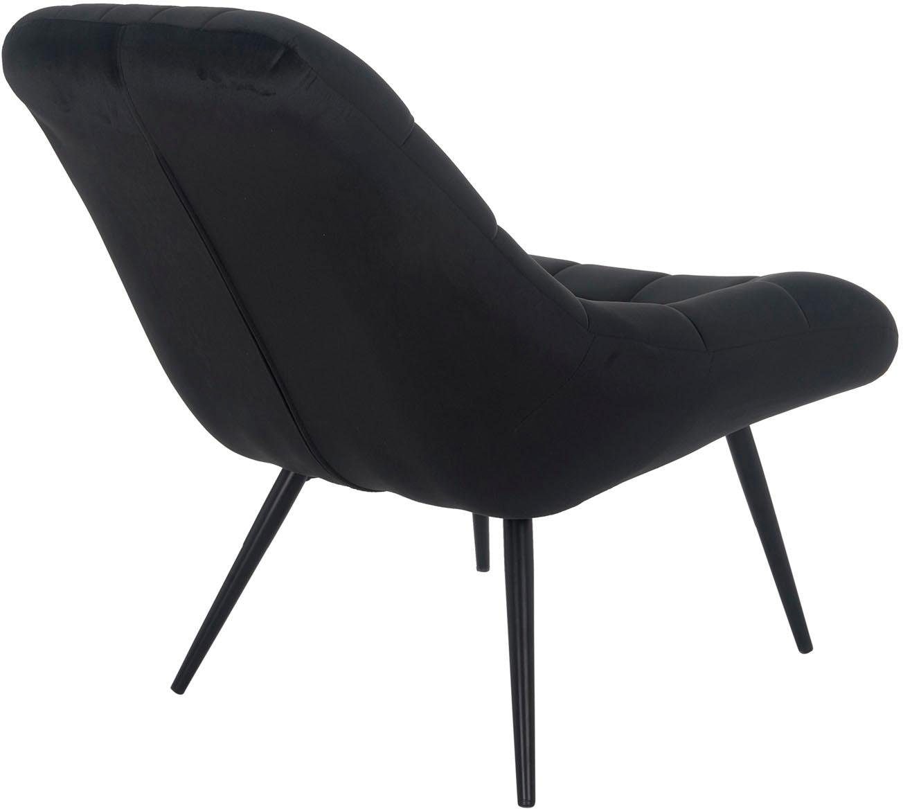 SalesFever Relaxsessel »Toulon - Komfortabler Loungesessel«, mit XXL-Steppung, mit schwarzen oder naturfarbenen Beinen