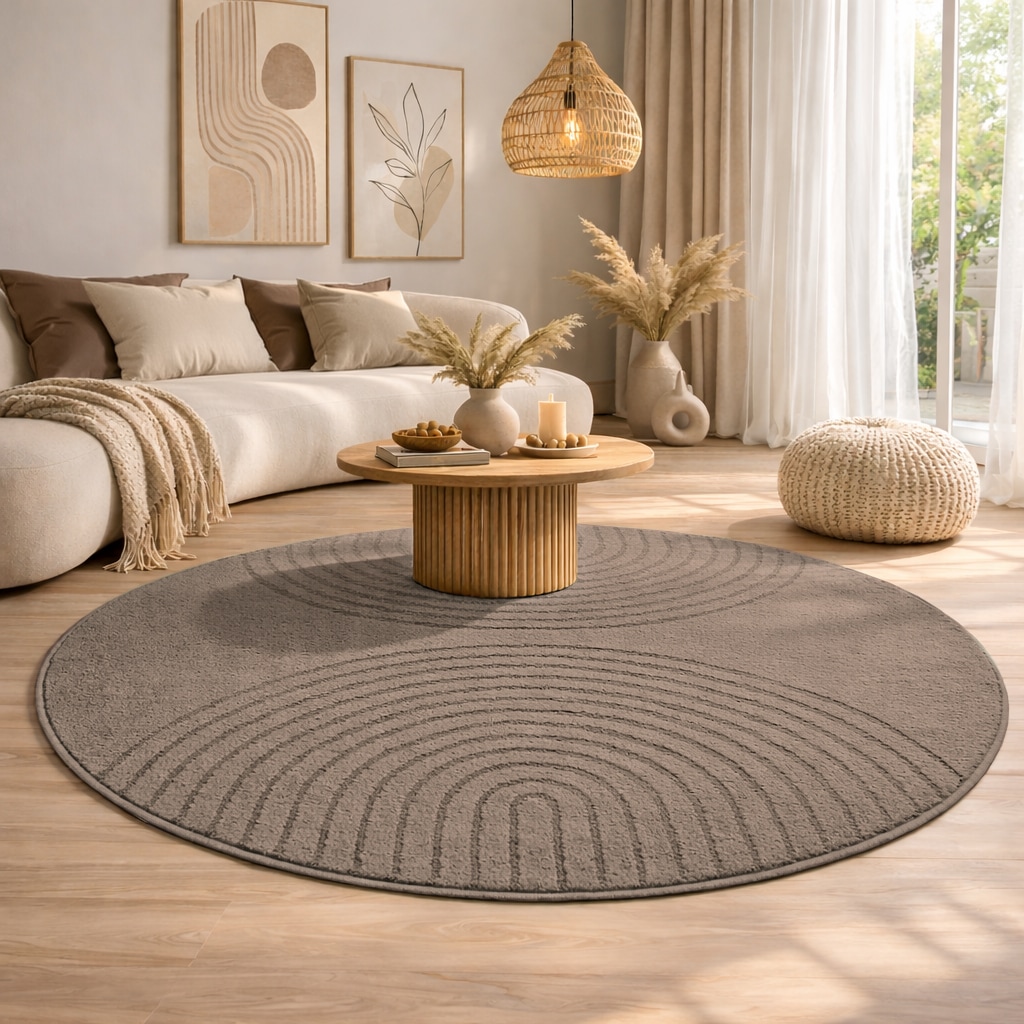 the carpet Tapis »Elisa« Rond 12 mm Höhe moderner Wohnzimmer Teppich, hohe Flordichte und angenehm weich