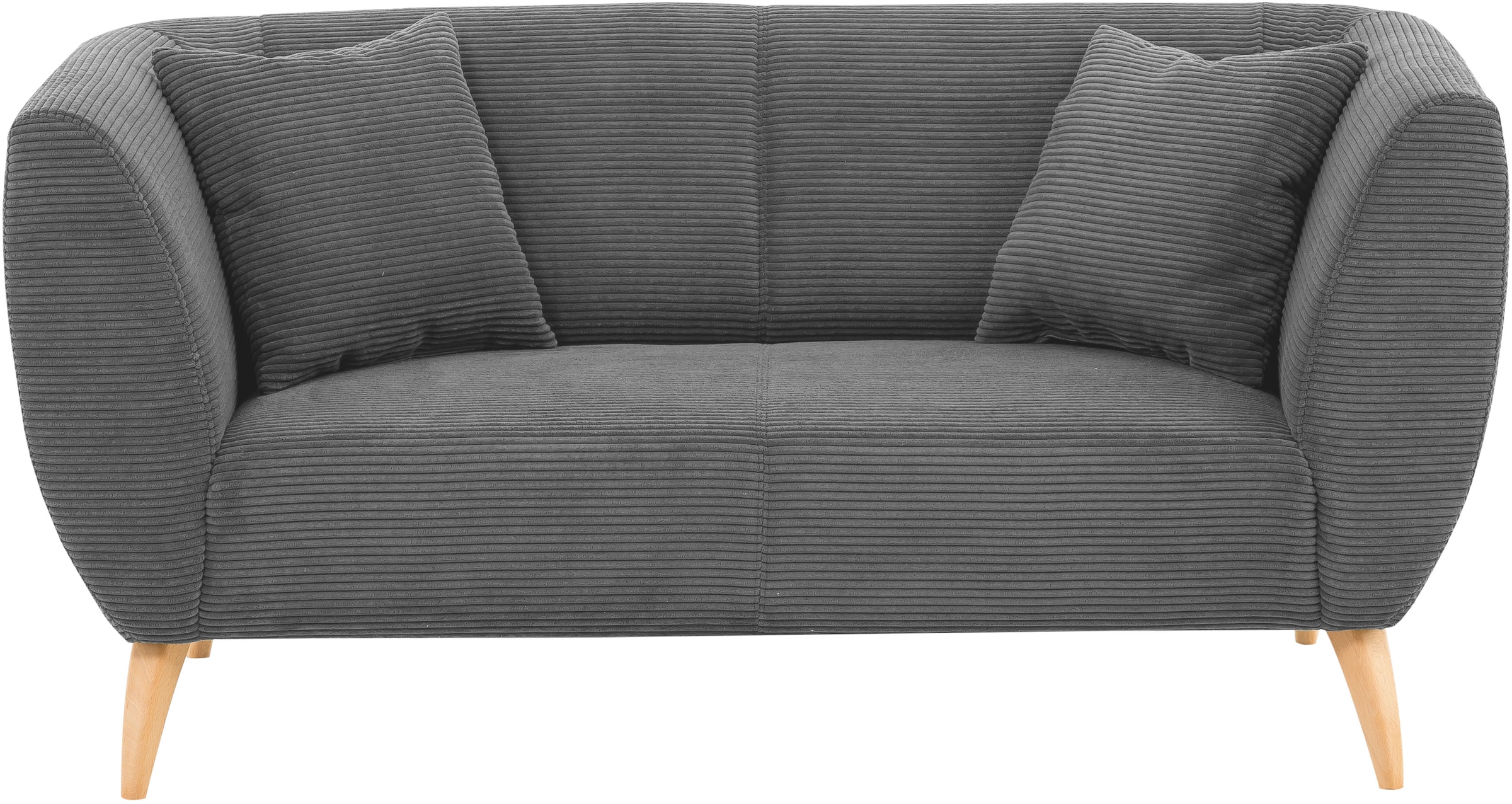 Home affaire Ensemble rembourré »Lazio modern und bequem, schmale Armlehnen, tolle Detailverarbeitung« Ensemble, 3-Sitzer und 2-Sitzer, 2 cuis tlg. zwei verschiedene Fussfarben wählbar