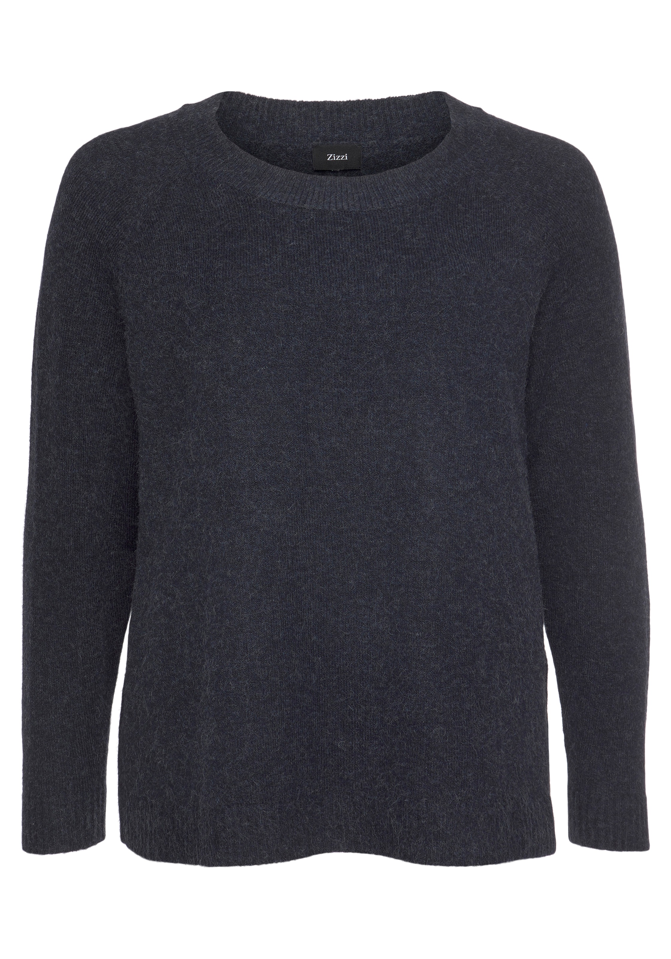 Image of Zizzi Rundhalspullover »CASUNNY«, aus weichem Materialmix bei Ackermann Versand Schweiz