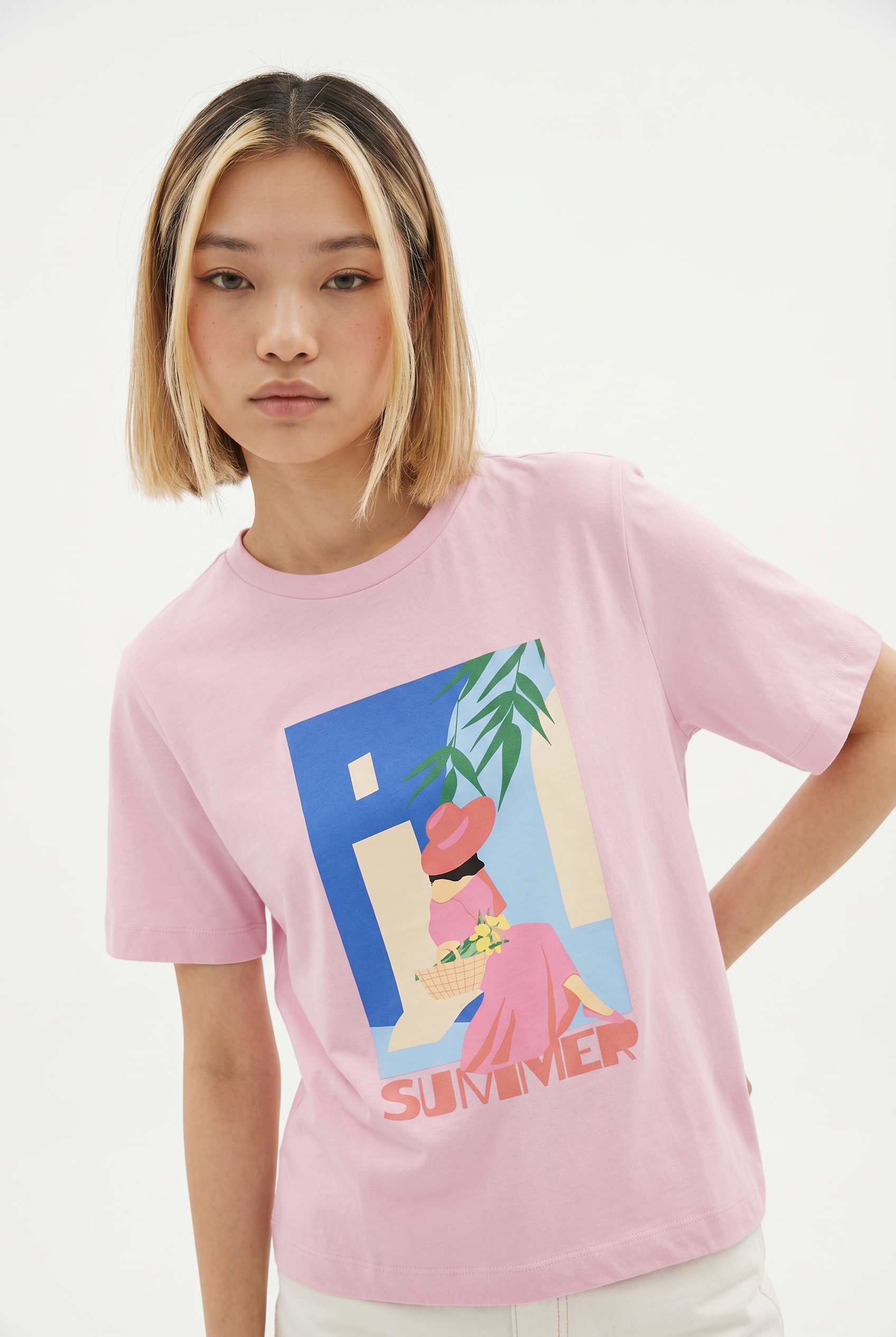 Image of Vero Moda Kurzarmshirt "VMSALLI METTE SS TOP BOX JRS" Baumwolle, regular fit