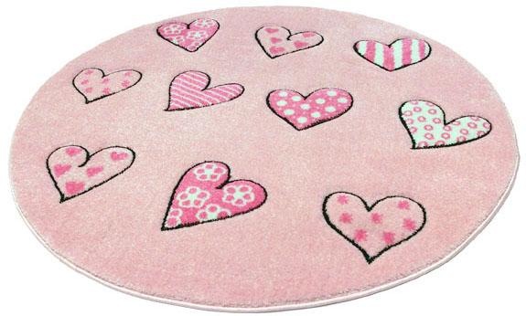 Image of Festival Kinderteppich »Momo Herz«, rund, 13 mm Höhe bei Ackermann Versand Schweiz