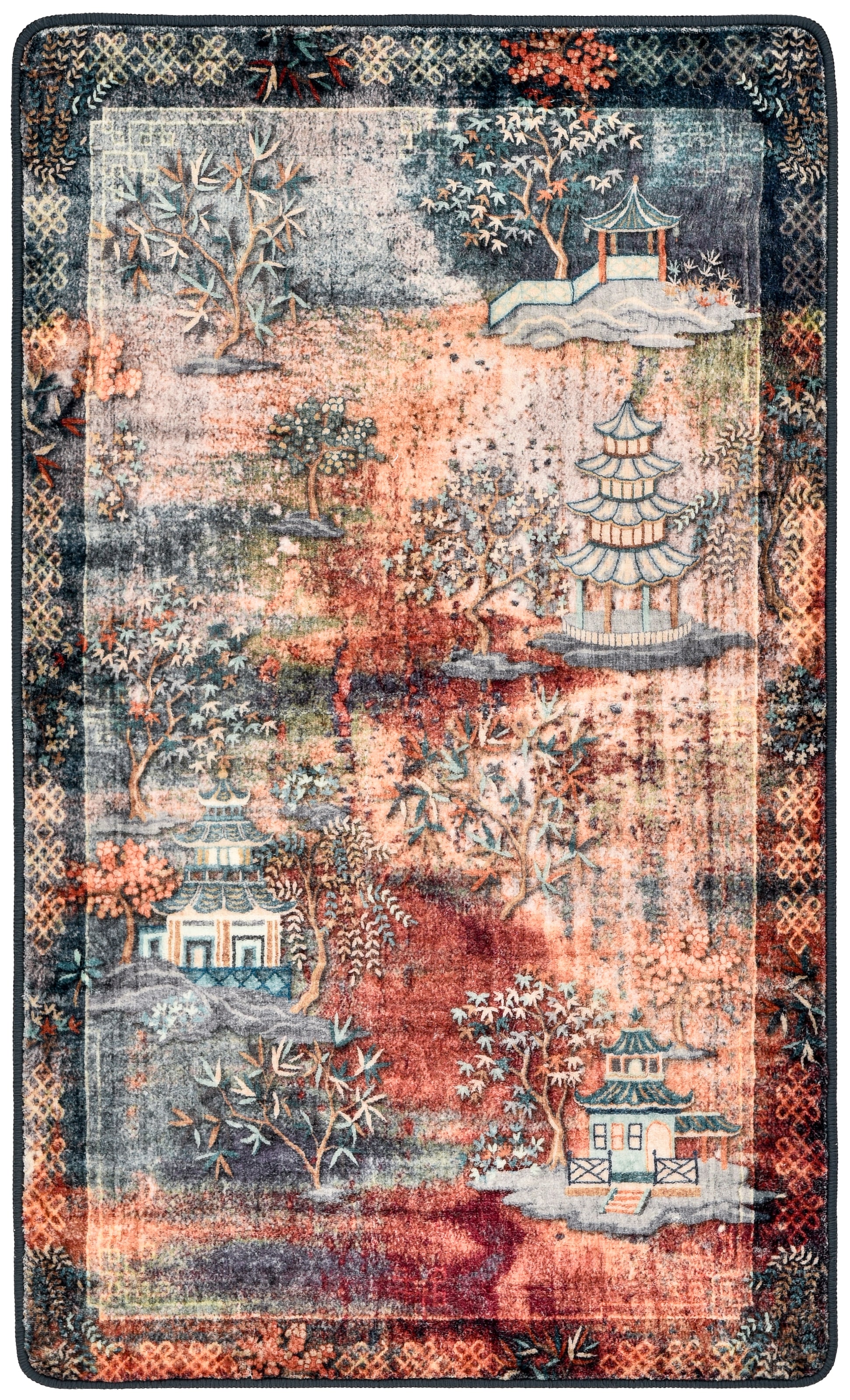 Gino Falcone Tapis de bain »Aquata GF-163, Badvorleger, Badezimmer Teppich« Höhe 7 mm revêtement antidérapant Badteppich, bedruckt, rechteckig