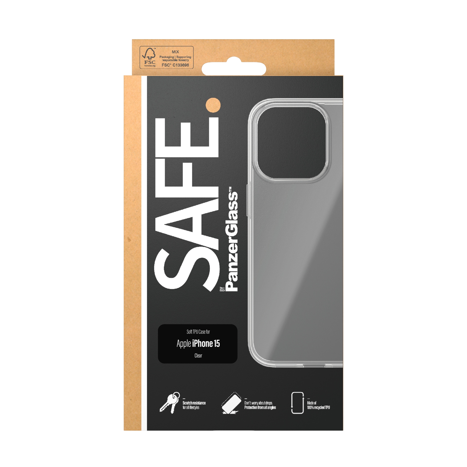 SAFE by PanzerGlass Couverture arrière »TPU Case für iPhone 15«