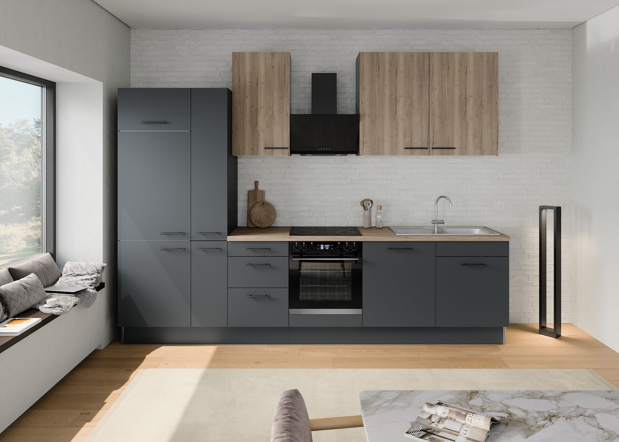OPTIFIT Armoire réfrigérée encastrable »Fiona« Breite 60 cm, m. 2 Türen, 1 Klappe, höhenverstellbare Füsse