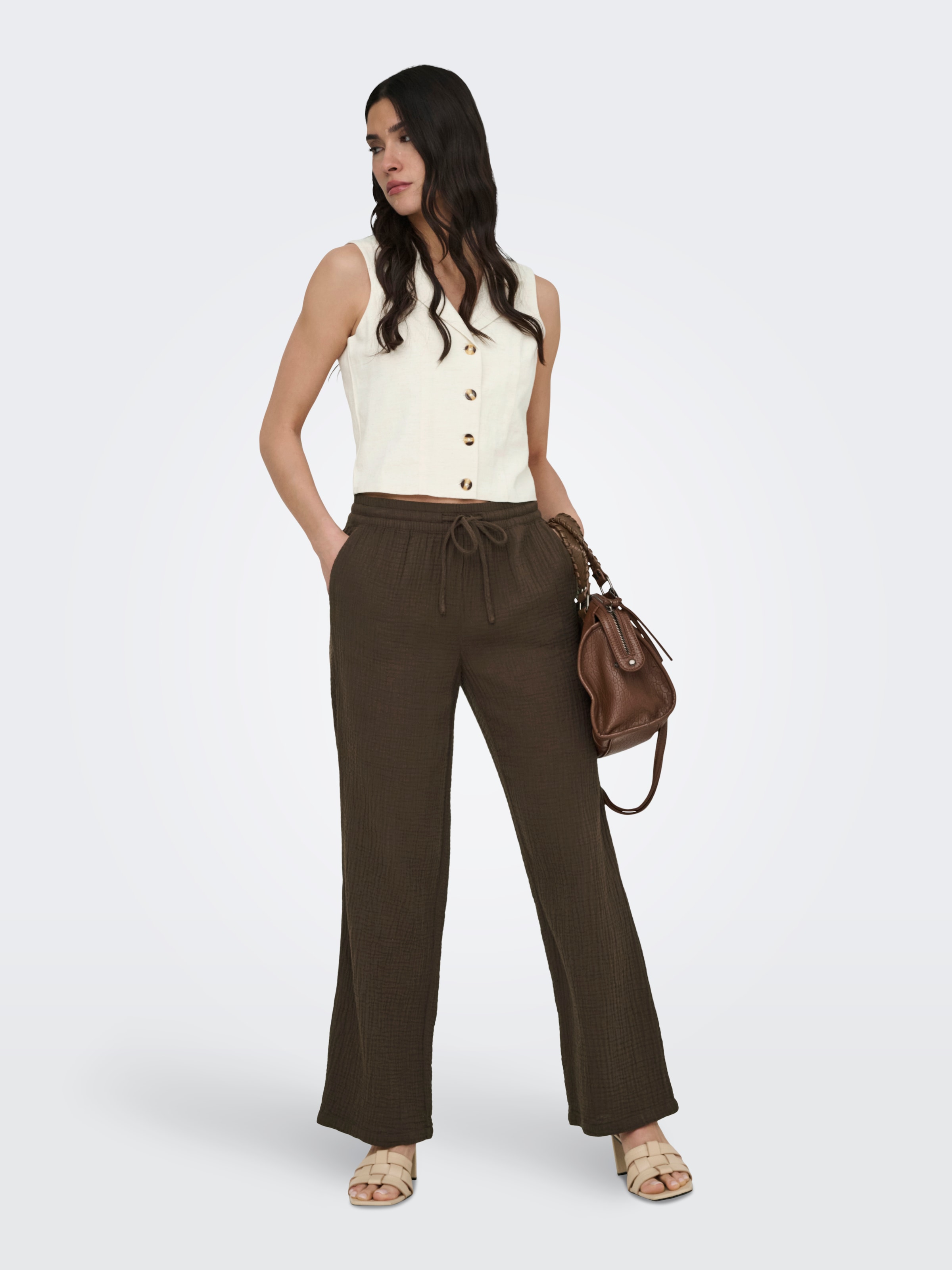 JDY Gilet de costume »JDYMILAN LINEN S/L WAISTCOAT TLR« mit Leinen