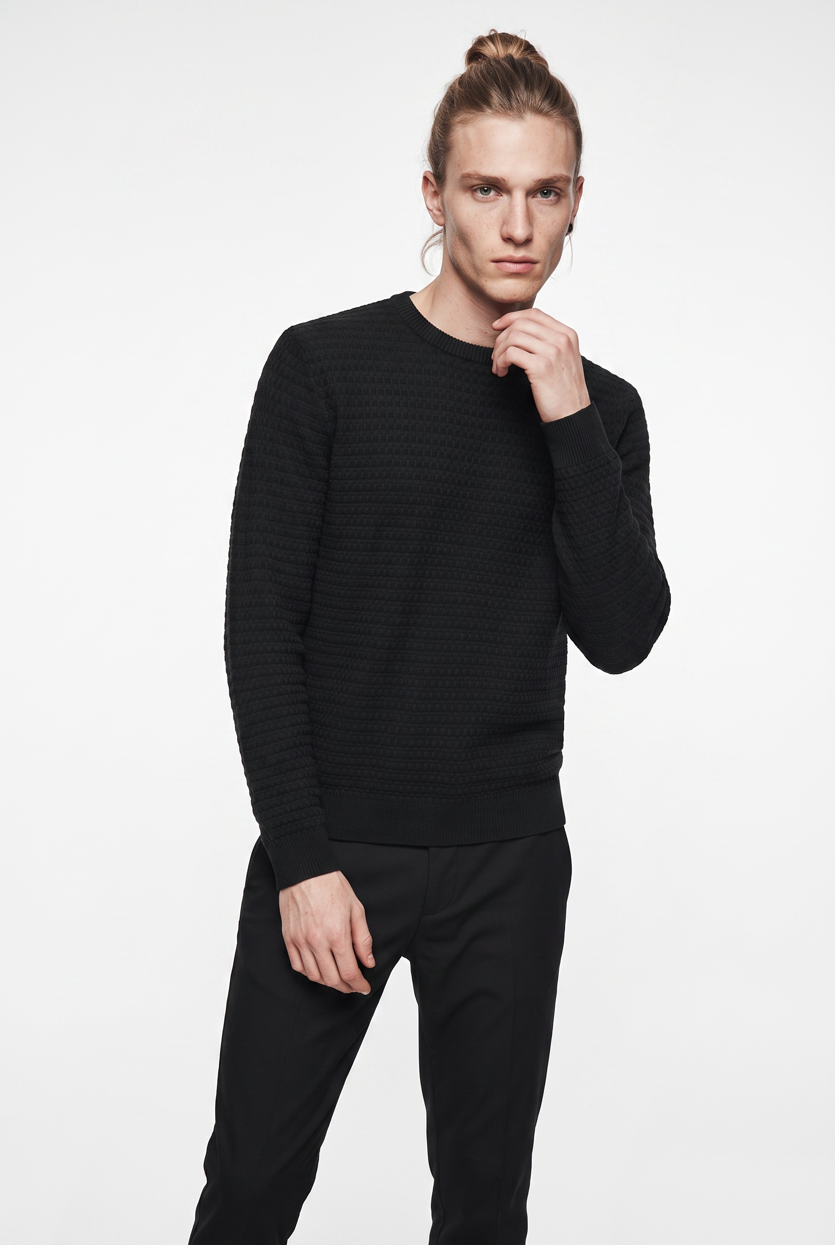 ONLY & SONS Rundhalspullover »ONSLOUI LS STRUCTURE CREW REG NOOS« Baumwollmischung, regular fit
