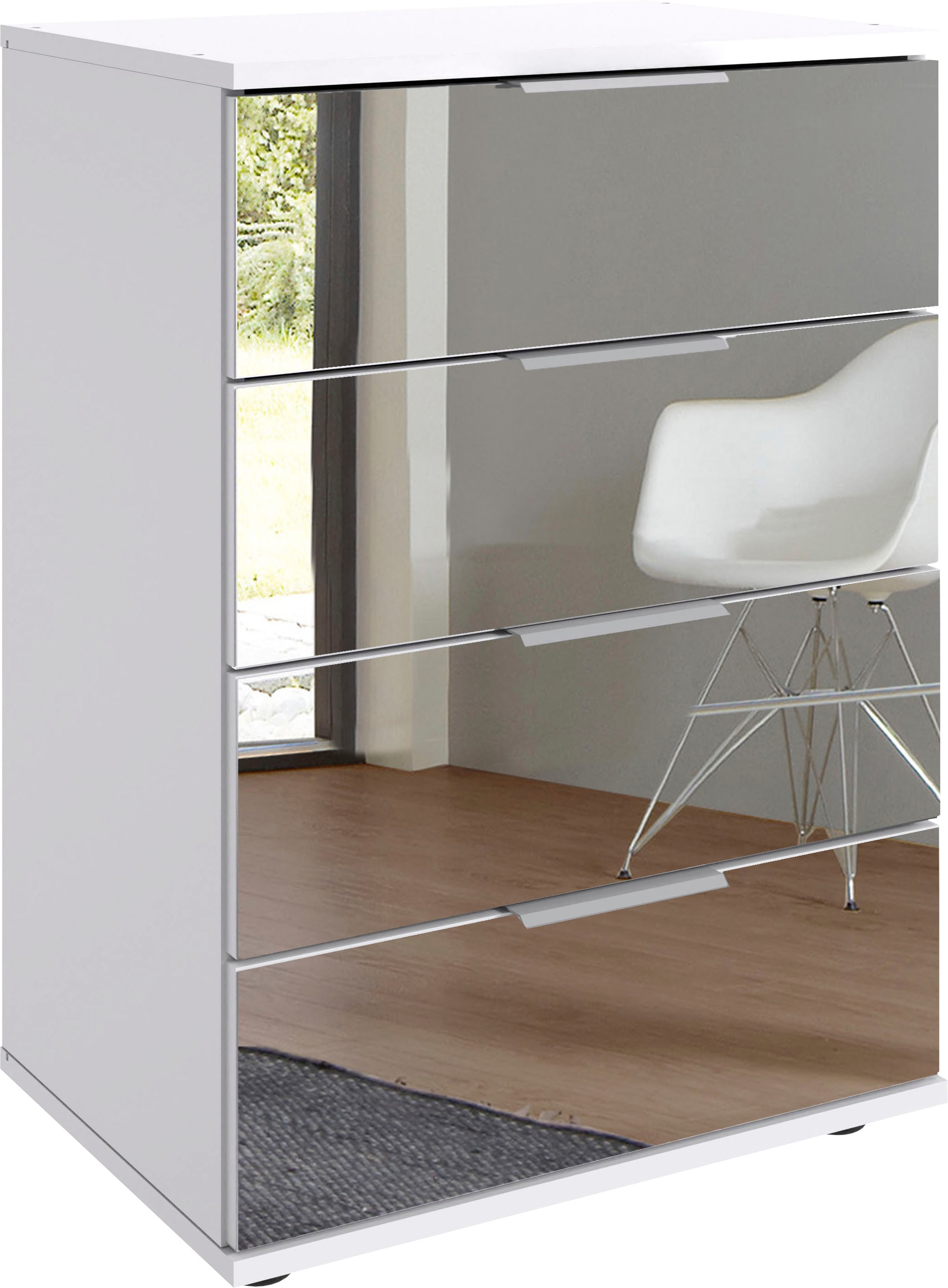 Image of Wimex Nachtkommode "Saigon" mit 4 Schubladen, wahlweise Glas-oder Spiegelfronten