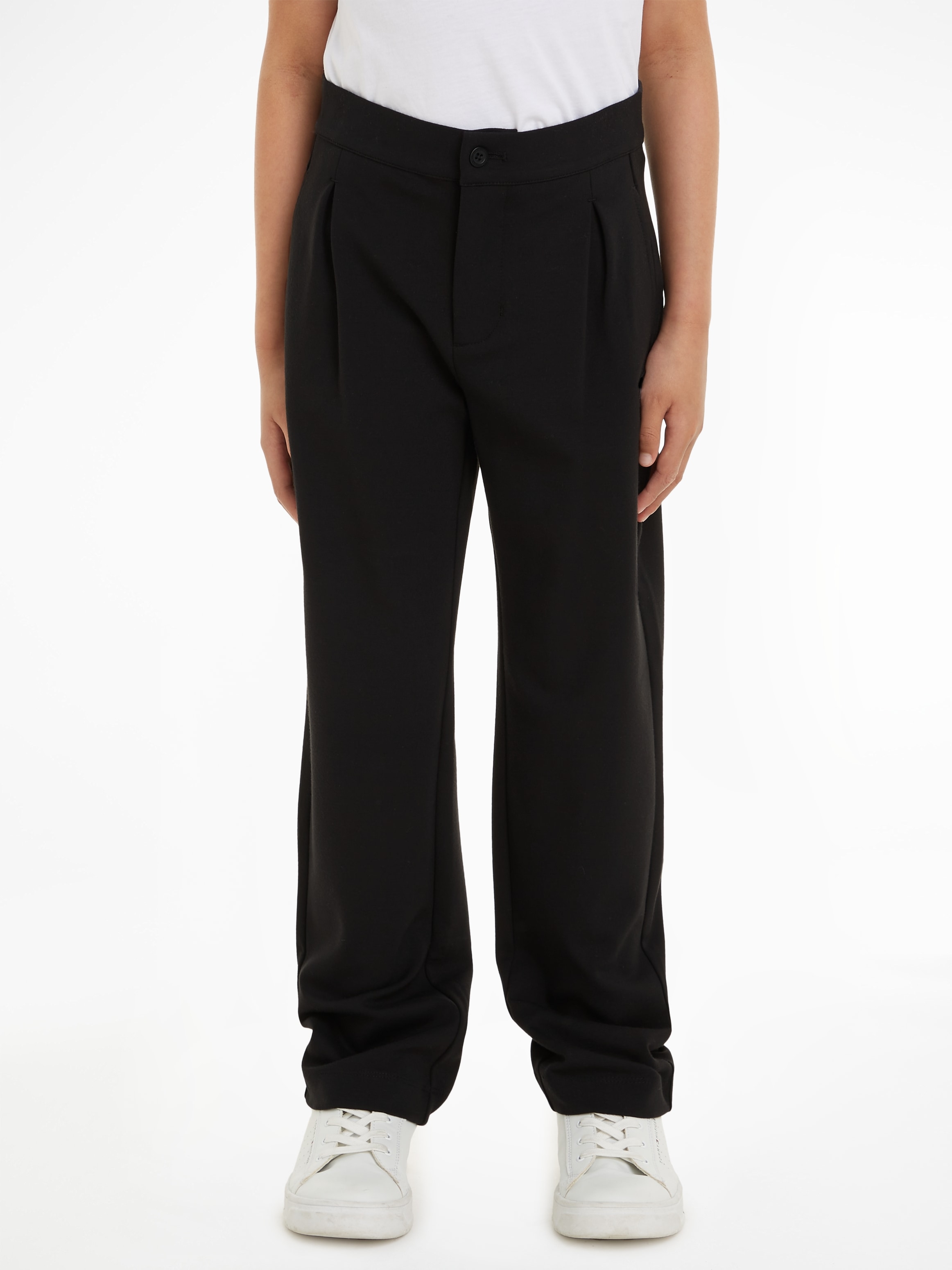 Calvin Klein Jeans Bundfaltenhose »CEREMONY PUNTO PANTS«, mit Markenlabel  gleich