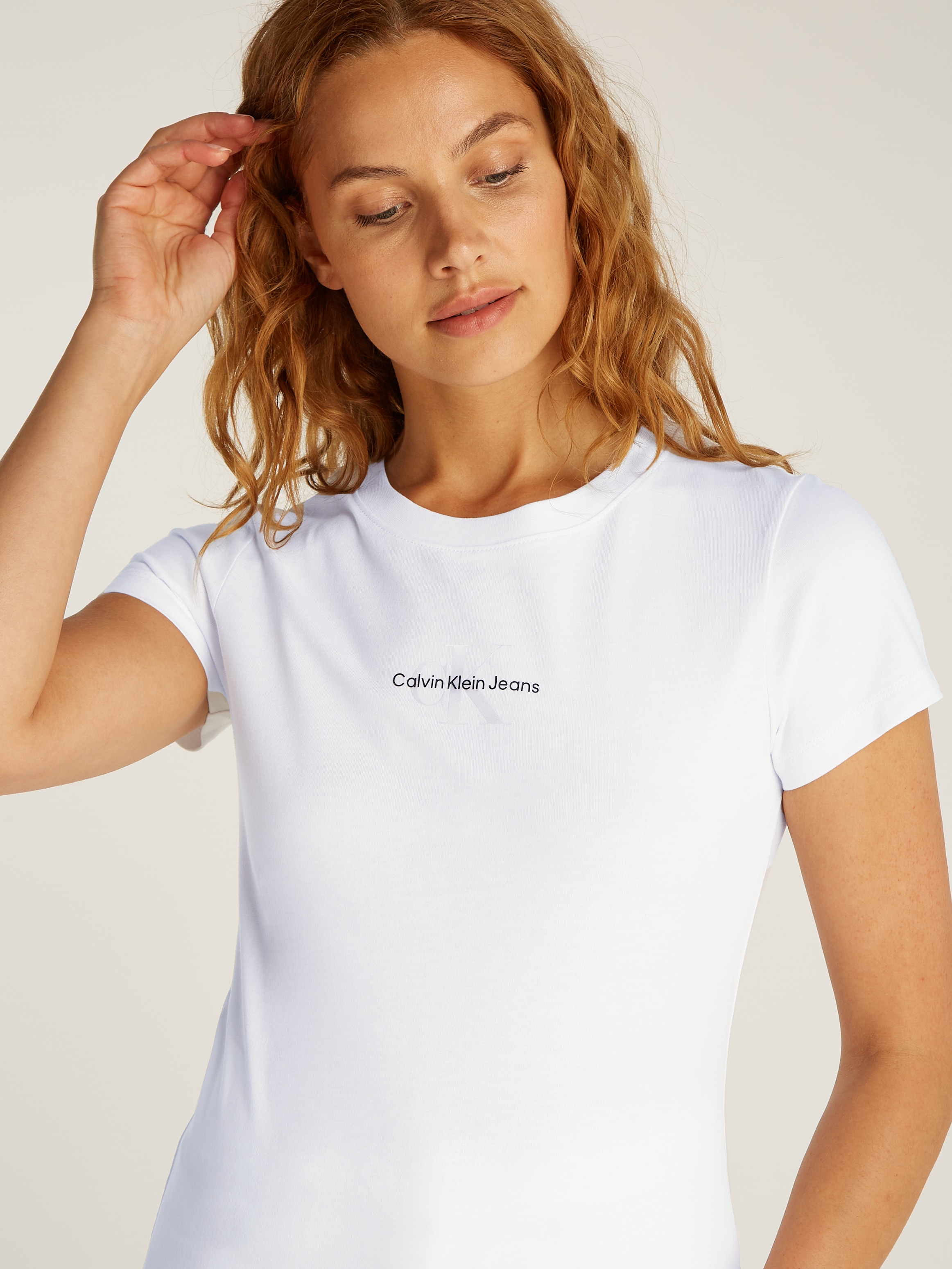 Calvin Klein Jeans T-Shirt »GRADIENT MONOLOGO SLIM TEE«, mit Logodruck