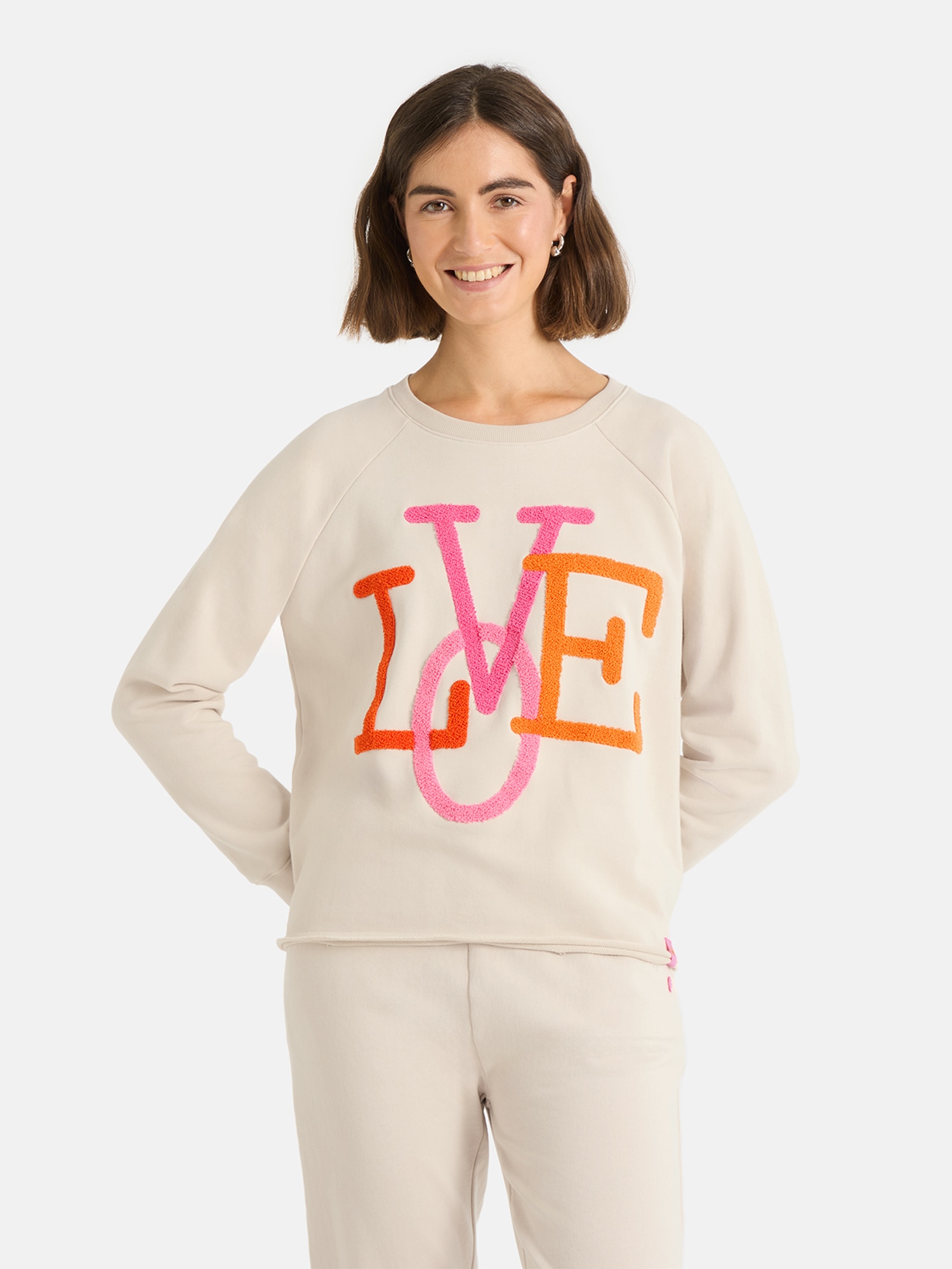 Image of Lieblingsstück Sweatshirt "BirdieL", mit LOVE-Applikation, Rundhals