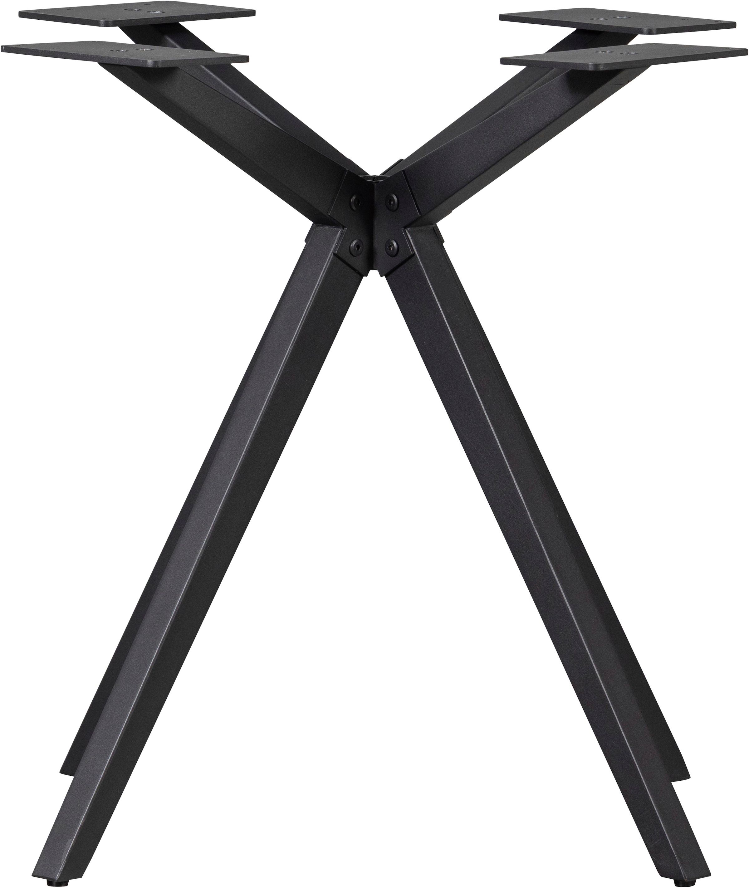 WOOOD Pied de table »Tablo Holland aus Metall mit Pulverbeschichtung Ø 80 x H 72 cm« structure croisée Ø 3,5 cm, capacité de charge 120 kg, facile à monter