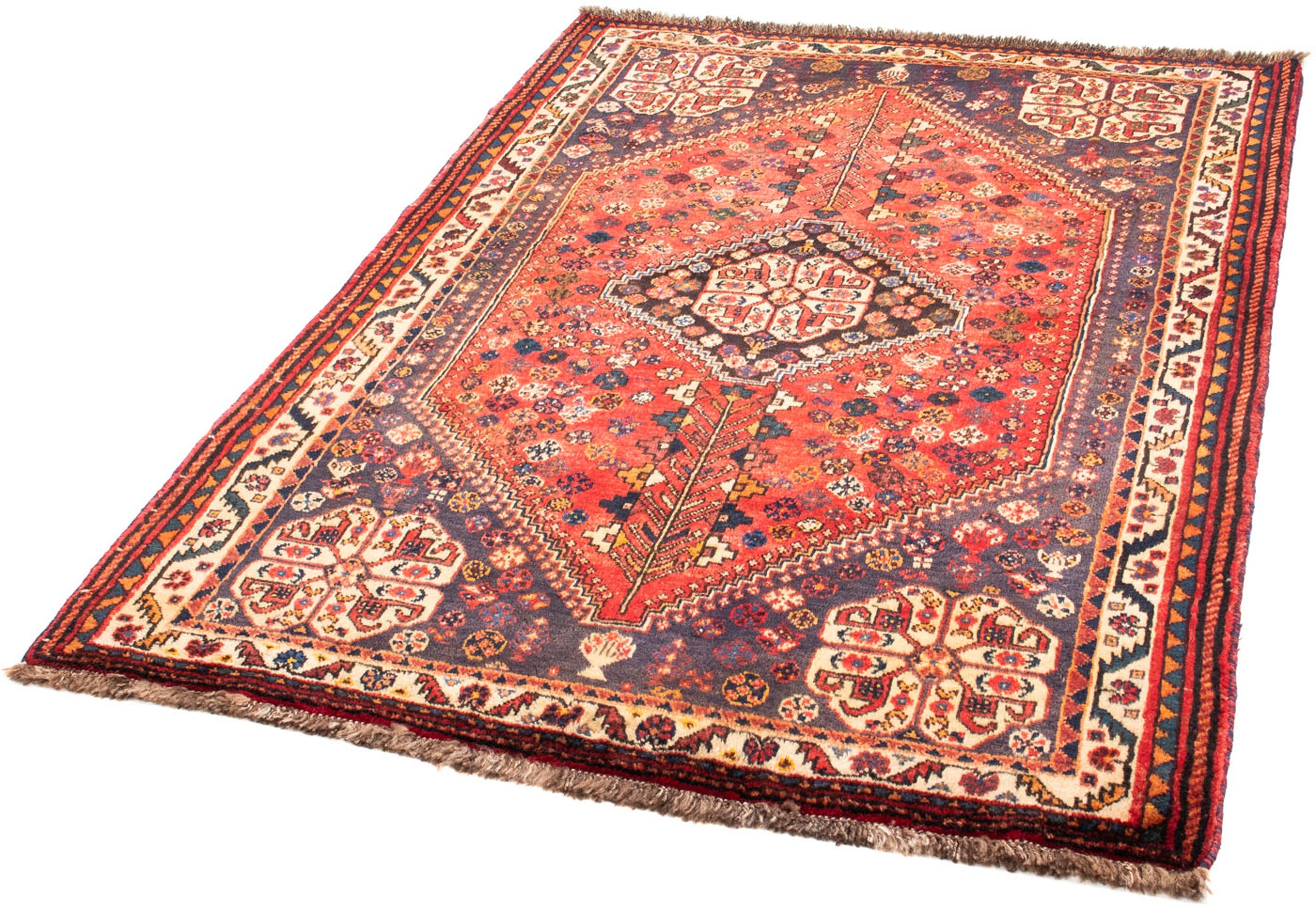 Image of morgenland Orientteppich »Perser - Nomadic - 167 x 128 cm - dunkelrot«, rechteckig, 10 mm Höhe, Wohnzimmer, Handgeknüpft, Einzelstück mit Zertifikat bei Ackermann Versand Schweiz