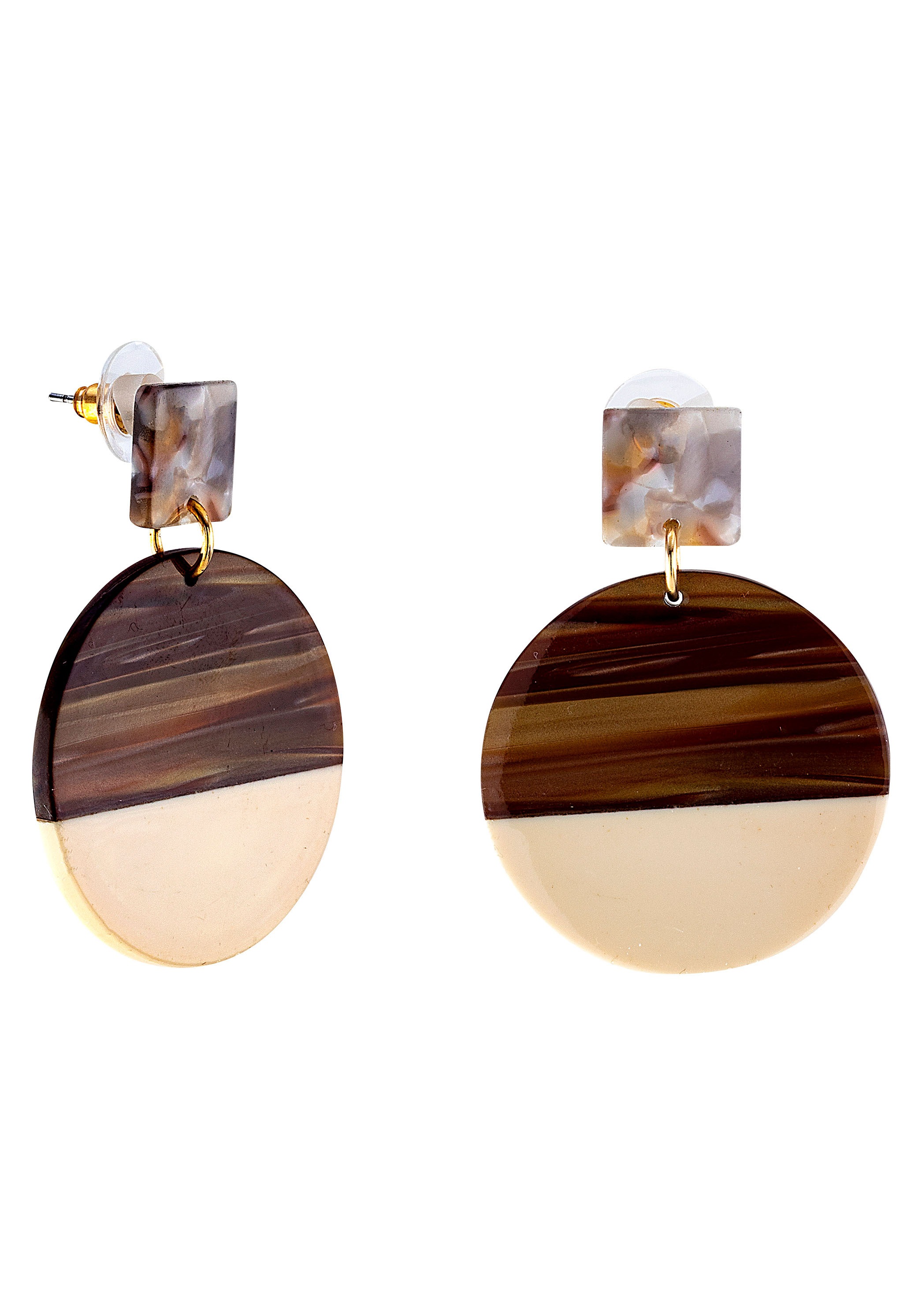 Image of J.Jayz Paar Ohrstecker »halb/halb Ohrstecker braun« bei Ackermann Versand Schweiz