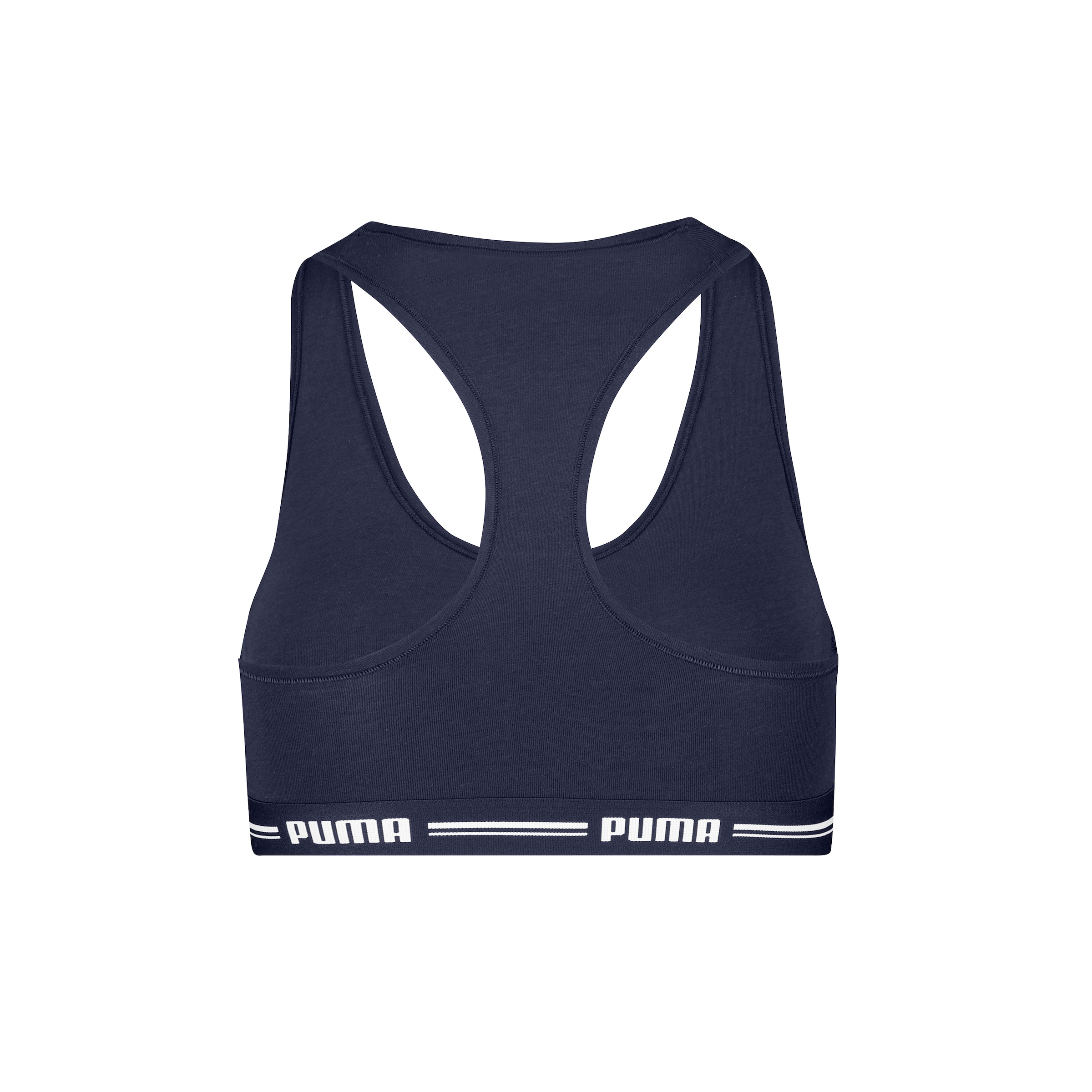 PUMA Sport-Bustier »PUMA WOMEN RACER BACK TOP 1P HANG«, Racerback-Rücken, Logo-Unterbrustband, ohne Bügel, elastisch