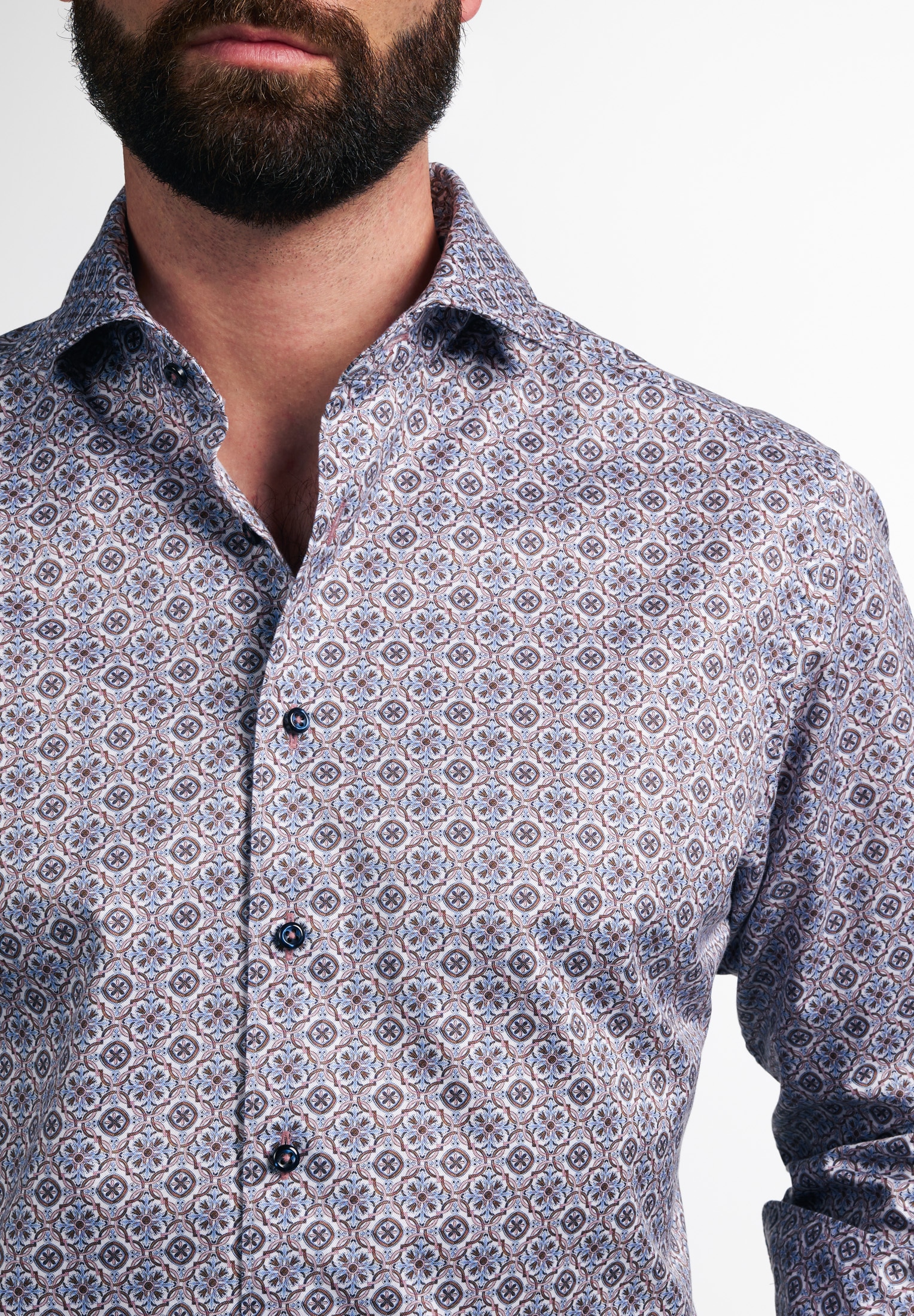 Eterna Langarmhemd »MODERN FIT« EASY IRON (bügelleicht)