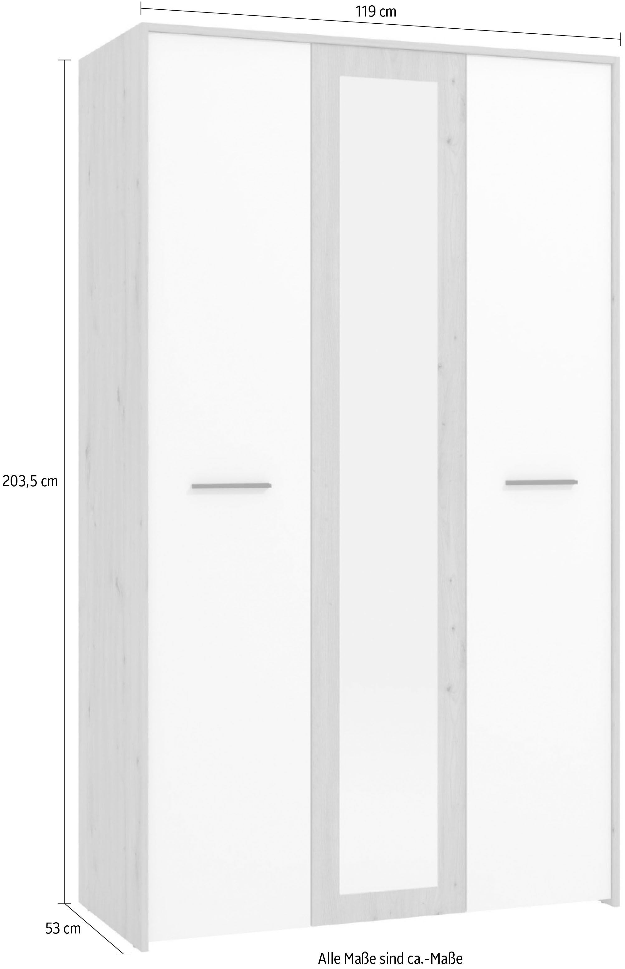 INOSIGN Kleiderschrank »Varadero«, mit 1 Spiegeltür, in den Breiten 119 und 157cm
