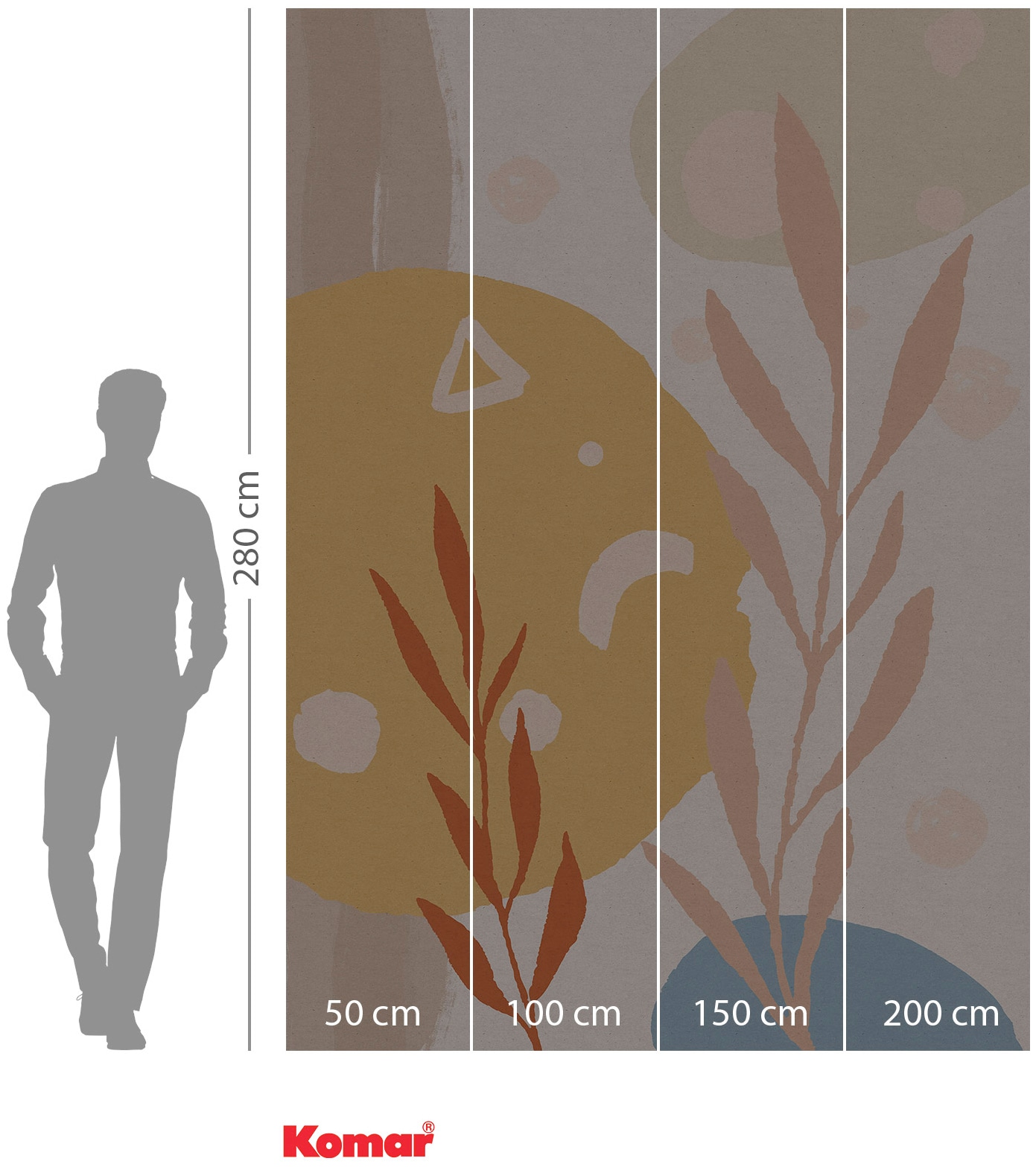 Komar Vliestapete »Digitaldruck Vlies -  Bohemia Scandi - Grösse 200 x 280 cm« bedruckt glatt Wohnzimmer, Schlafzimmer