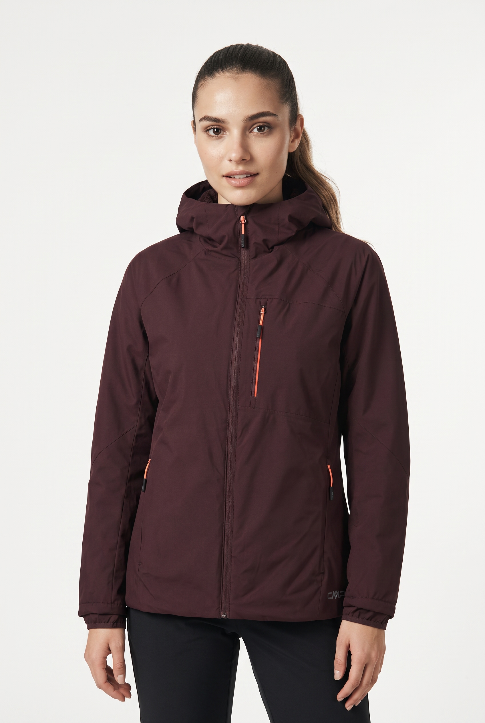 CMP Funktionsjacke »WOMAN JACKET FIX HOOD« mit Kapuze sportliche Optik, mit Kapuze, aus Polyester-Obermaterial