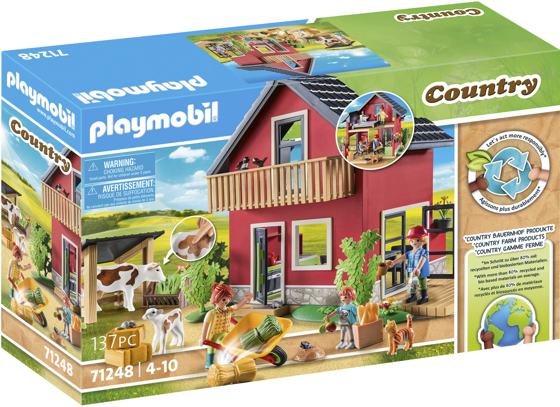 Konstruktions-Spielset »Bauernhaus (71248), Country«, teilweise aus recyceltem...