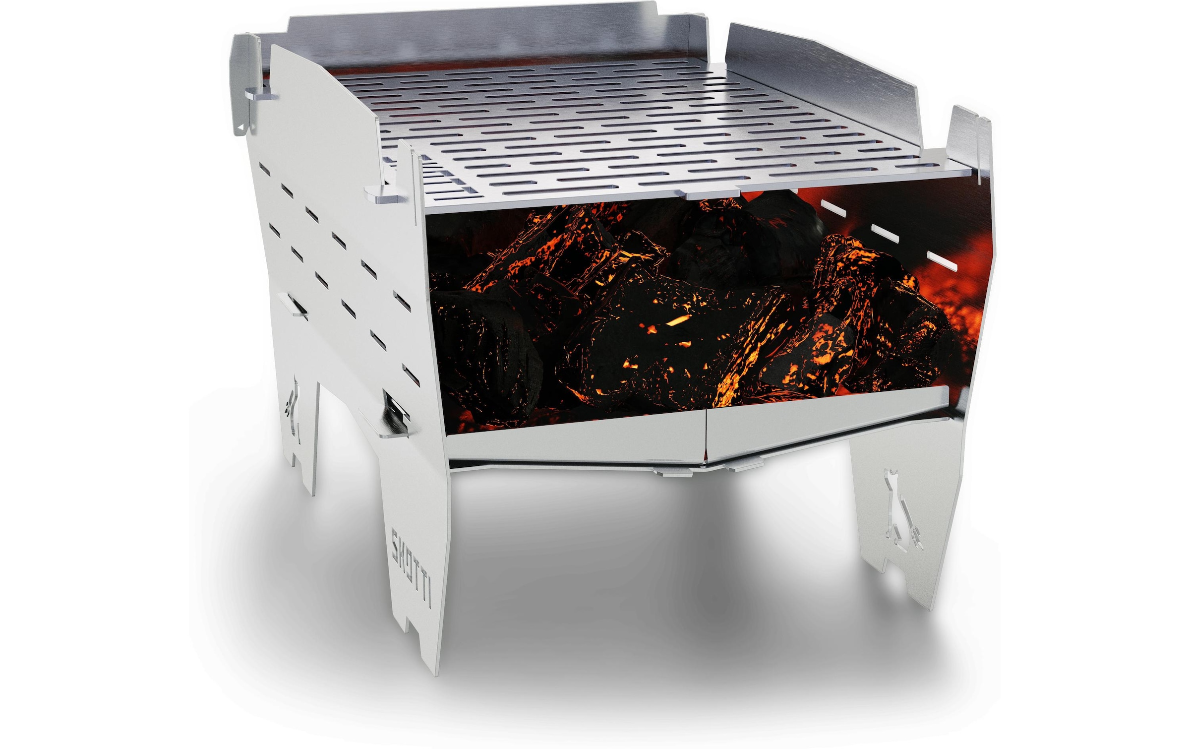   Camping-Gasgrill »Skotti Mini« Ultra-mobiler faltbarer Edelstahlgrill für Camping und Outdoor