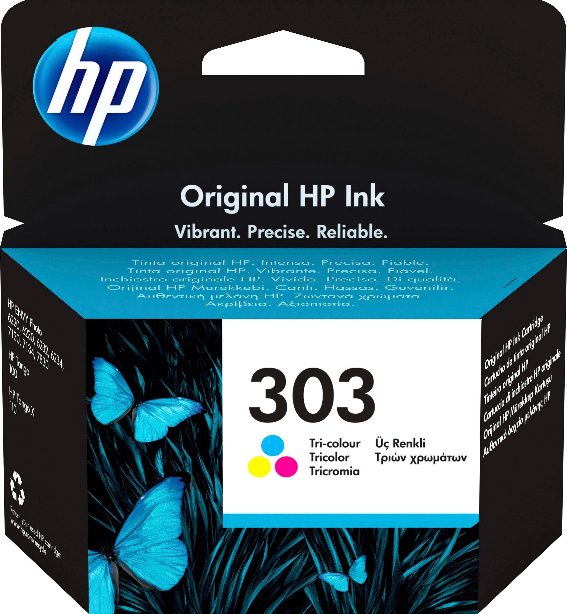 Image of HP Tintenpatrone "HP original Druckerpatrone 303 Tri color C/M/Y" 3 Probemonate gratis* drucken