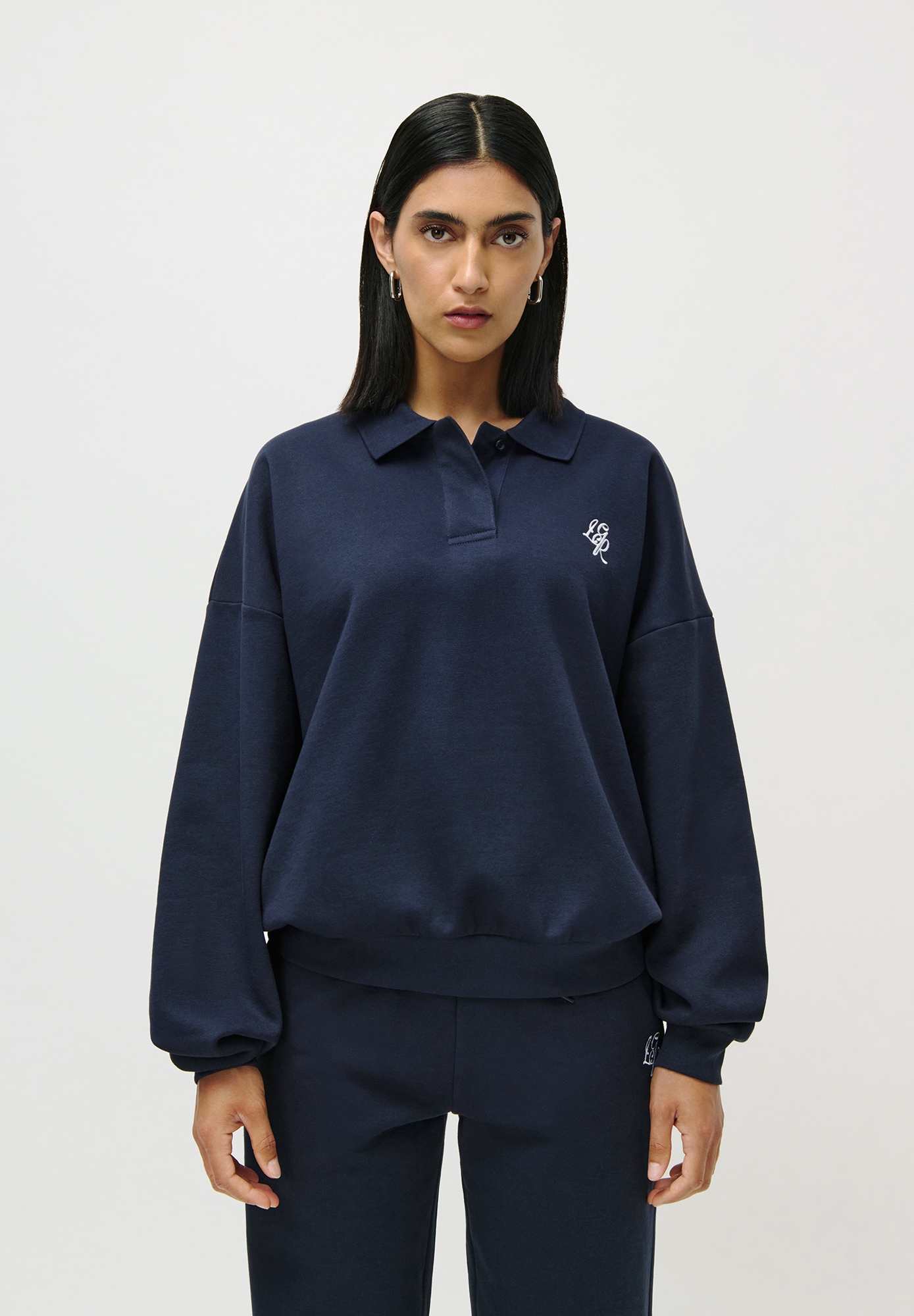 Image of LeGer Sweatshirt "Enola, LeGer by Lena Gercke", kontrastfarbene Stickerei