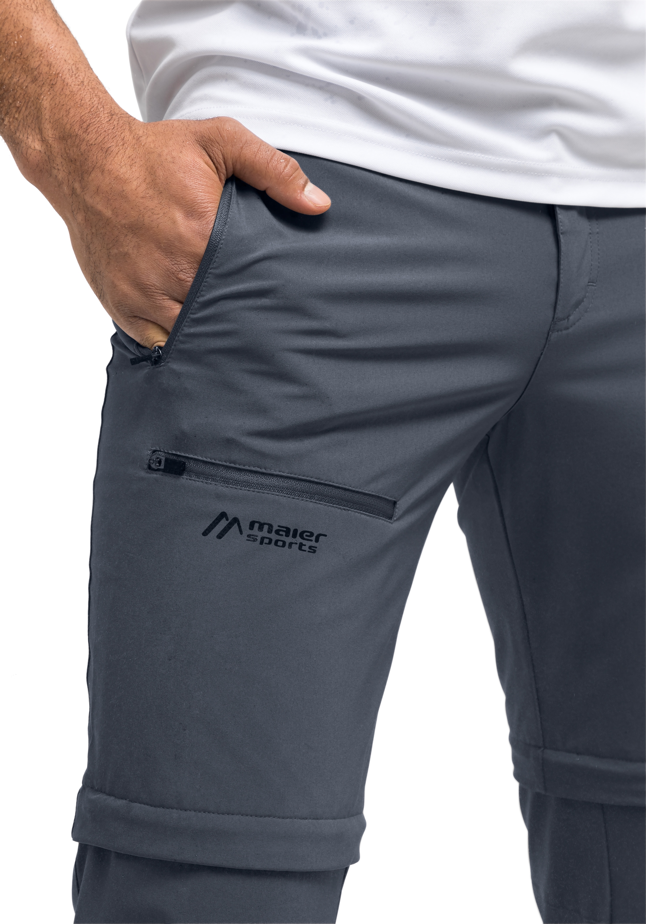 Maier Sports Funktionshose »Latit Zip M«, Herren Wanderhose, zipp-off Outdoor-Hose, 4 Taschen, Regular Fit