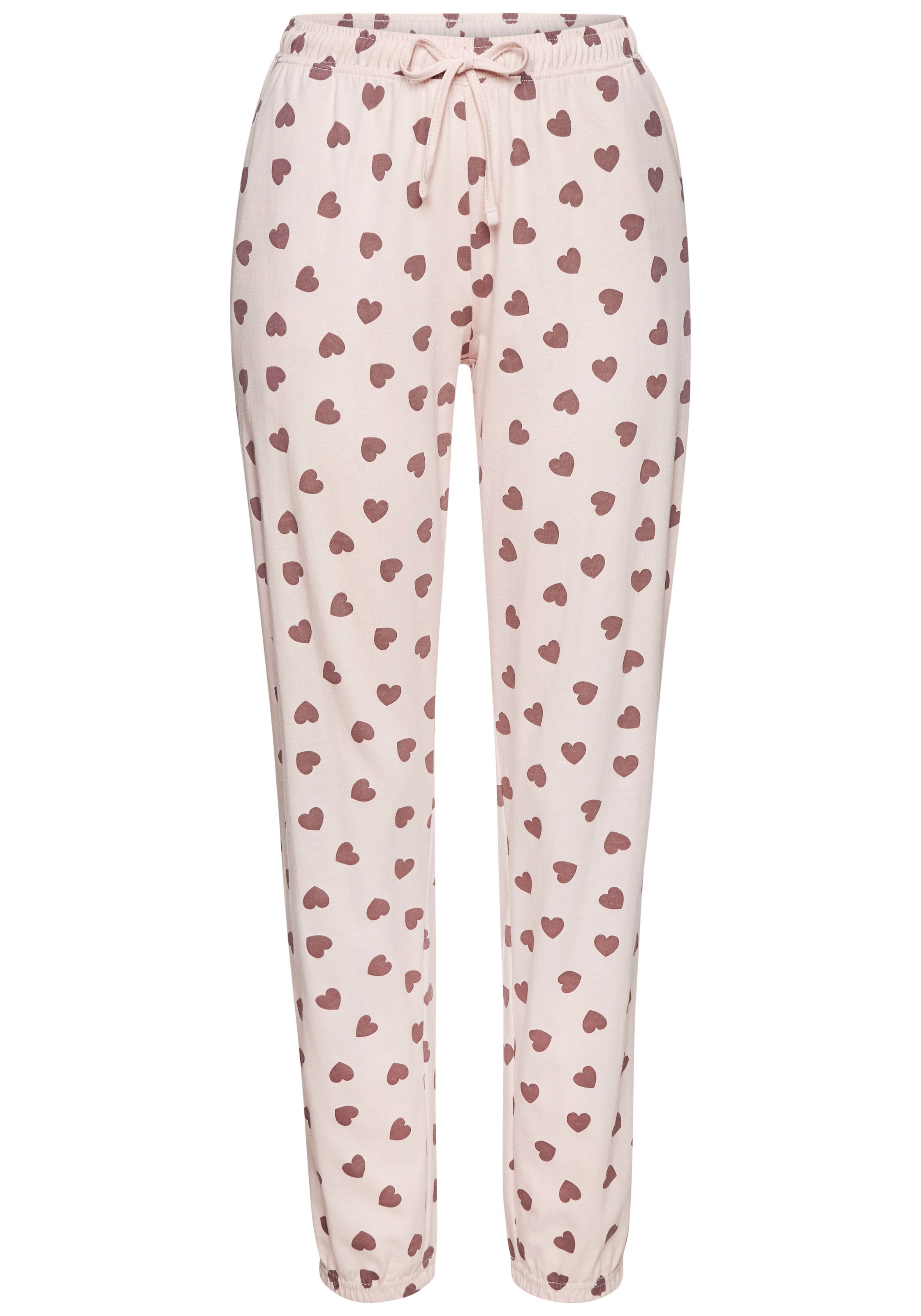 Vivance Dreams Pyjama, (Spar-Set, 4 tlg.), mit süssem Herzmuster