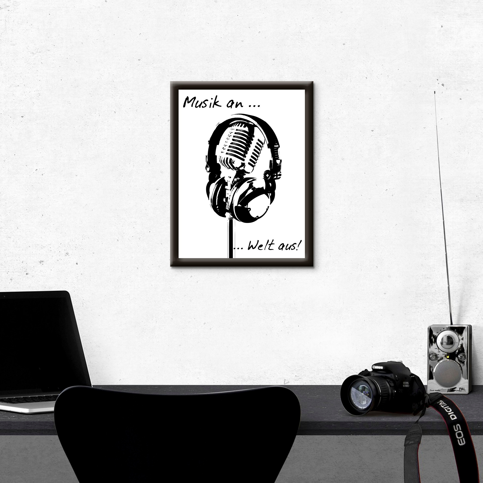 Artland Wandbild »Musik an, Welt aus«, Sprüche & Texte, (1 St.)