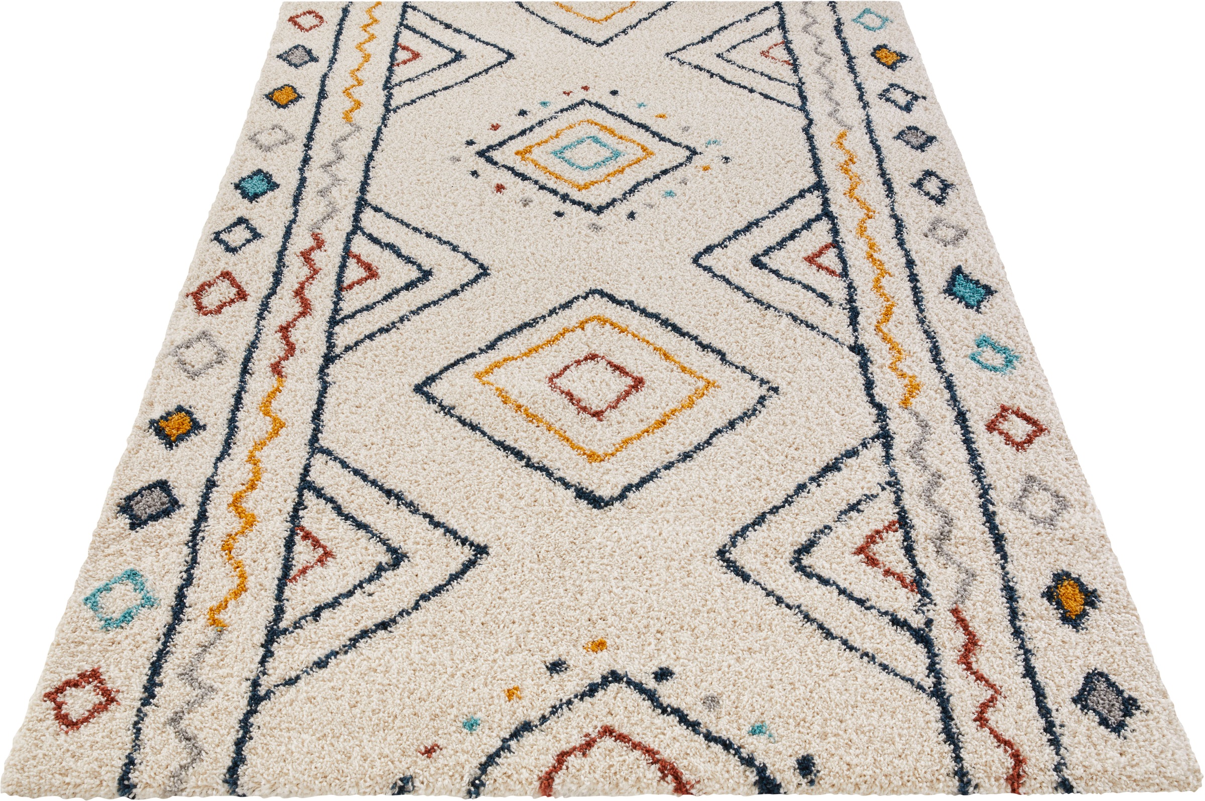 Image of MINT RUGS Hochflor-Teppich »DISA«, rechteckig, 30 mm Höhe, Boho Design, besonders weich durch Microfaser, Wohnzimmer, Schlafzimmer, Robust, Pflegeleicht bei Ackermann Versand Schweiz