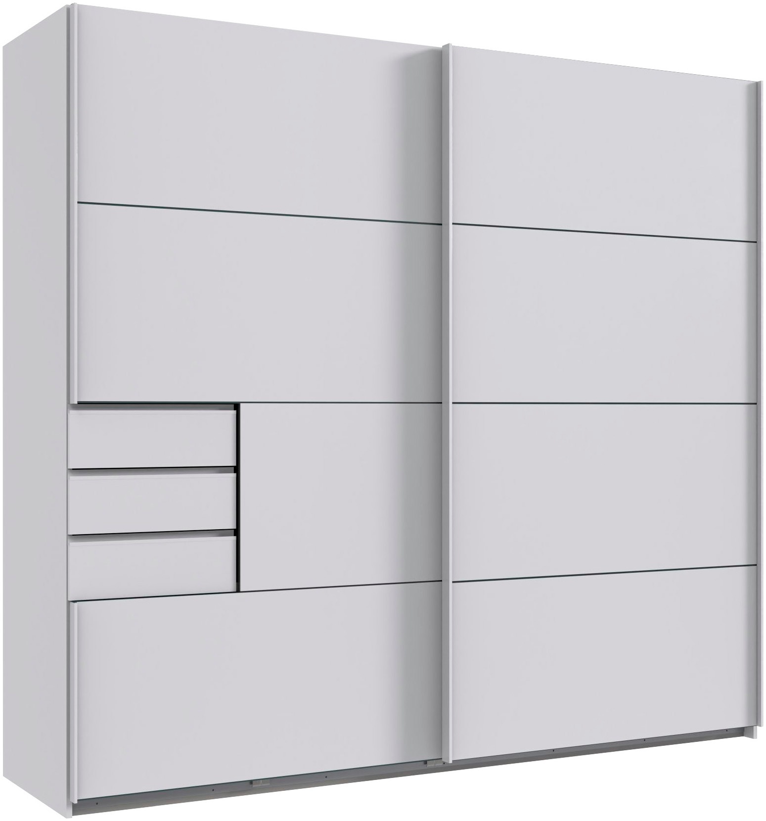 Image of Wimex Schwebetürenschrank "Saigon, mit kompletter Innenausstattung, Made in Germany" Kleiderschrank 2-türig, 225cm breit, mit 3 praktischen Aussenschubladen